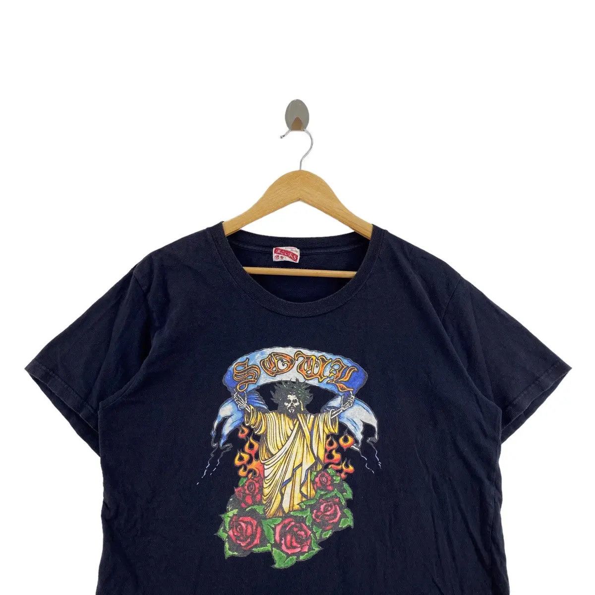 Vintage OZONE ROCKS SOUL Japan Organic Cotton T Shirt Flowers Roses Size XL / US 12-14 / IT 48-50 - 4 Thumbnail