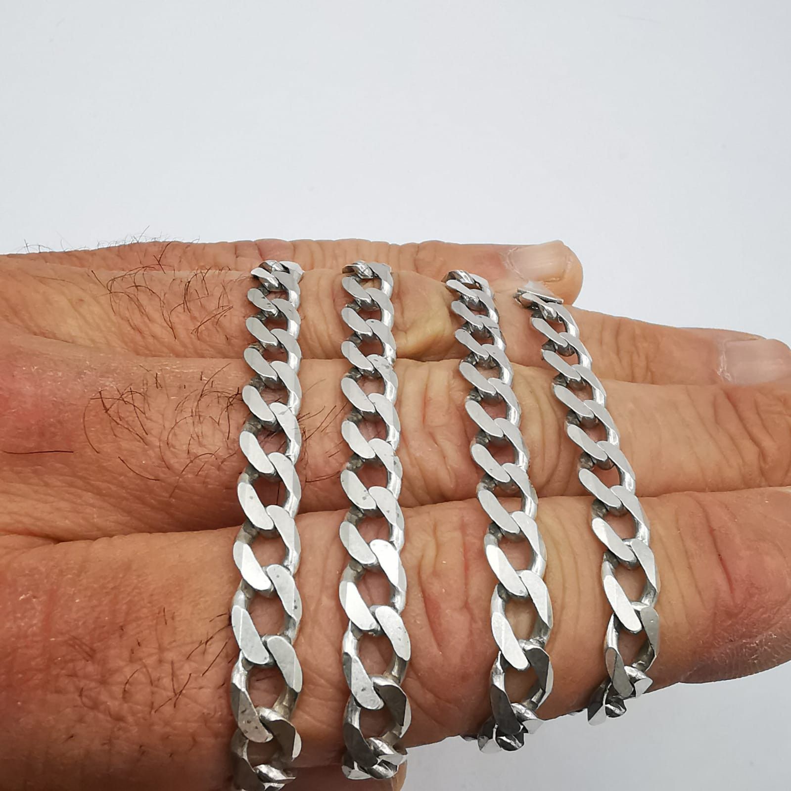 Sterling Silver Vintage Jewelry Chain, 925 Sterling Silver, Signed 24.77g Size ONE SIZE - 6 Thumbnail