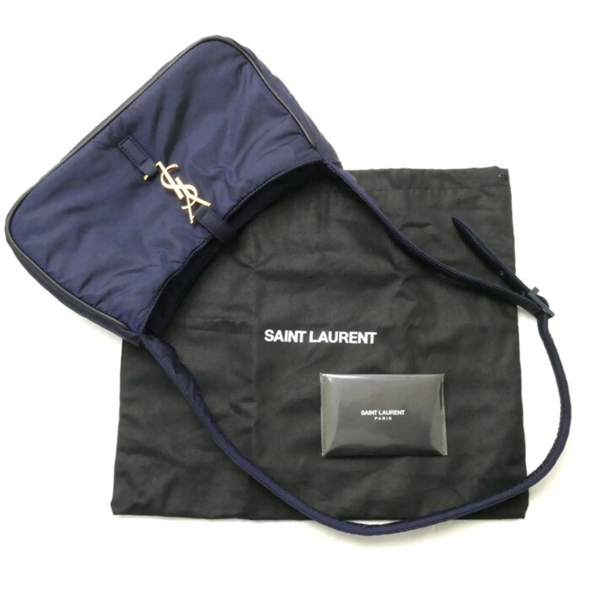 Saint Laurent Paris o1s1wg111124 Dup / Size: OS / Crossbody Bag in Navy & Black Size ONE SIZE - 6 Thumbnail