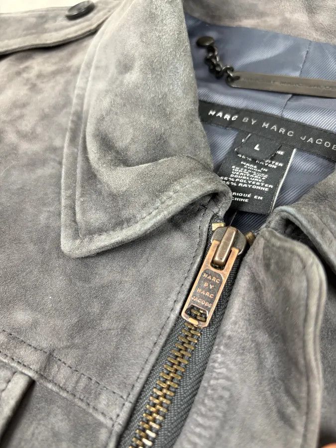 Marc Jacobs Marc Jacobs Grey Suede Leather Premium Jacket Size US M / EU 48-50 / 2 - 9 Thumbnail