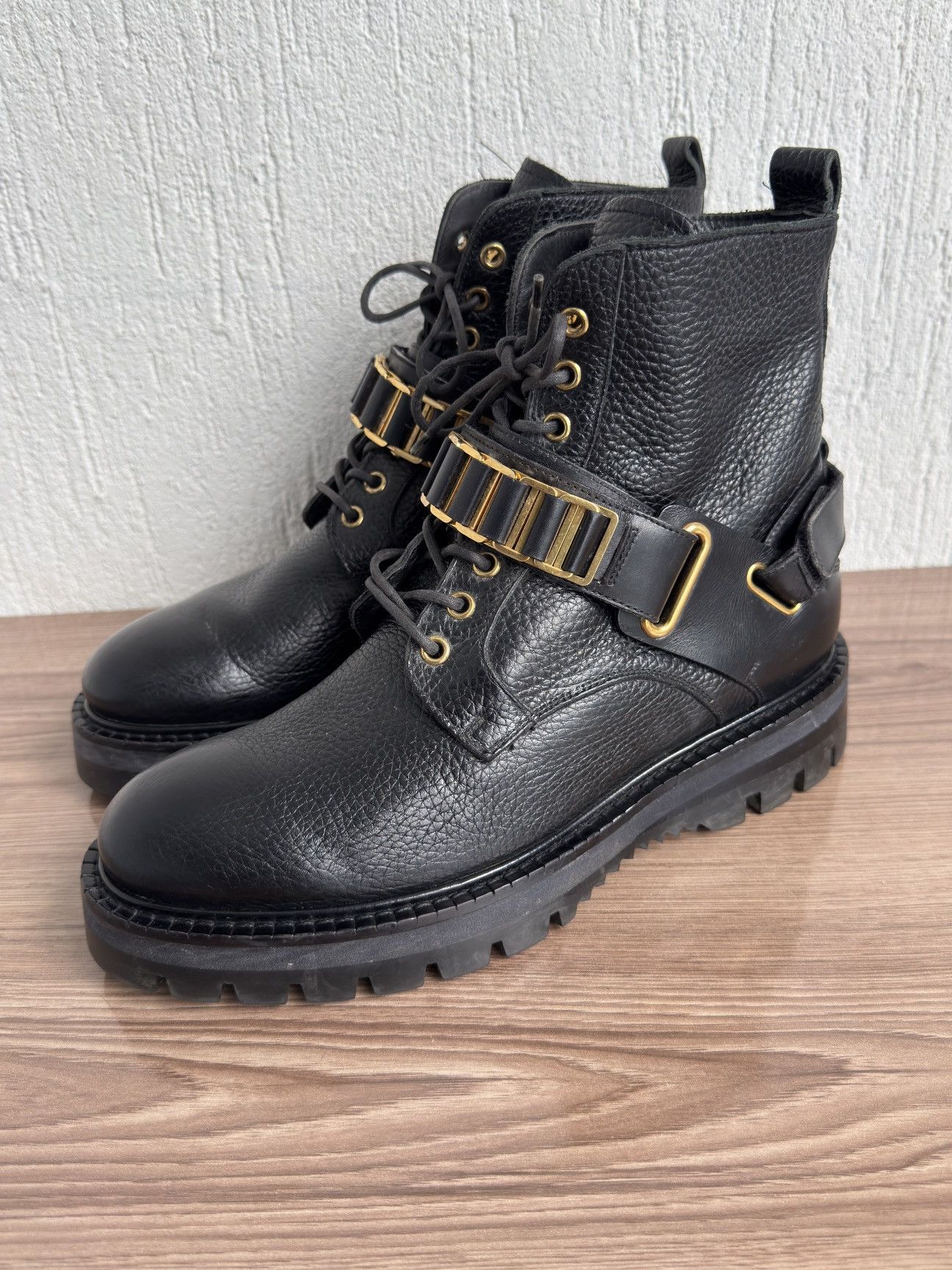Versace ❗️🔥Medusa logo strapped combat boots Size US 7.5 / EU 40-41 - 1 Thumbnail