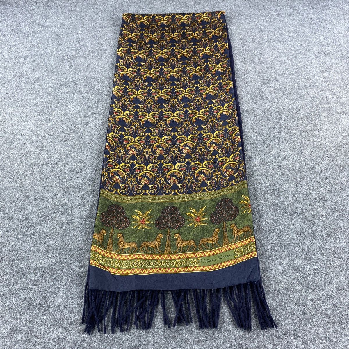Salvatore Ferragamo × Vintage Salvatore Ferragamo Scarf # D650 # Muffler # Neckwear Size ONE SIZE - 1 Thumbnail