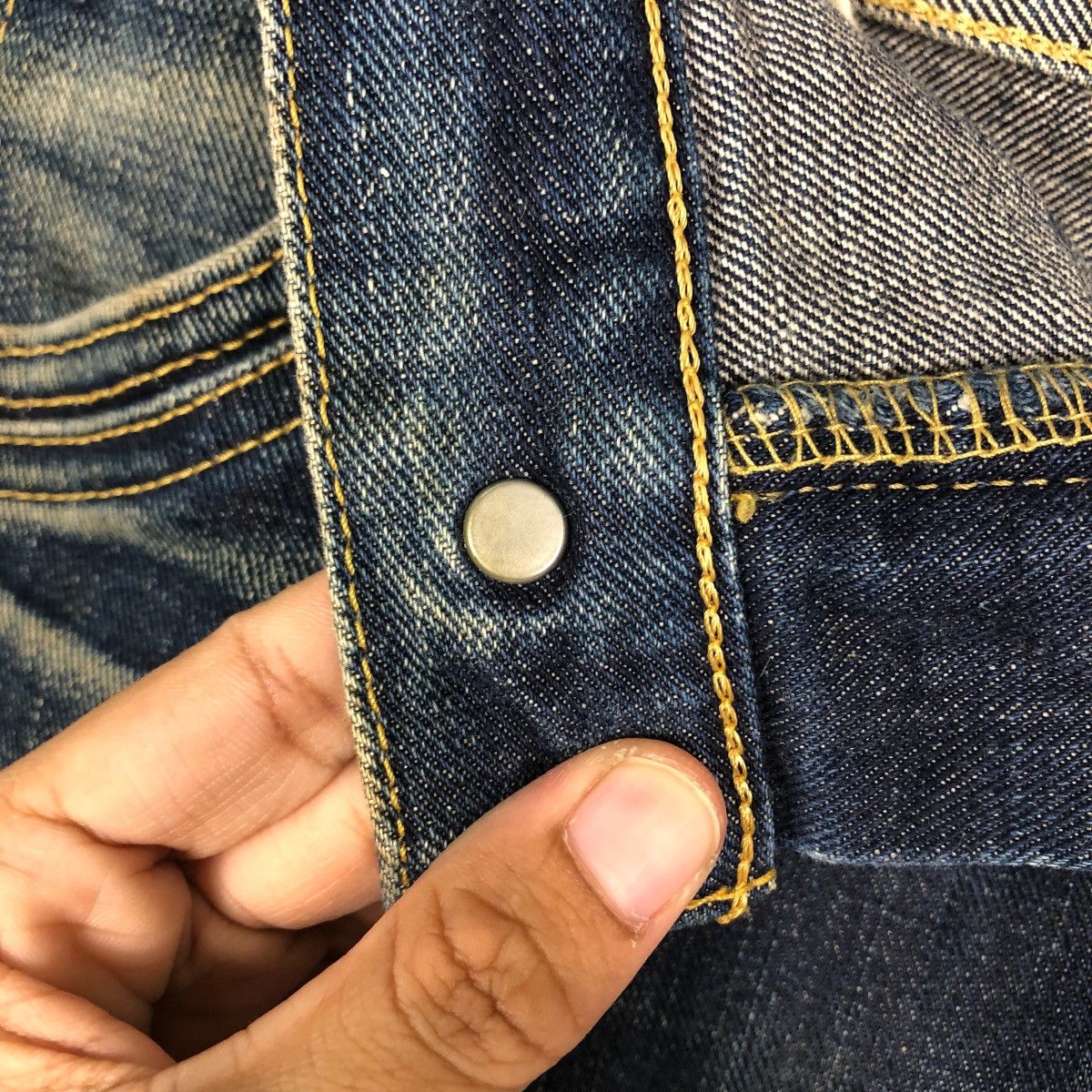 Japanese Brand 🔥VINTAGE DENIM LEE SELVEDGES RED LINE BIKER WEAR Size US 30 / EU 46 - 20 Thumbnail