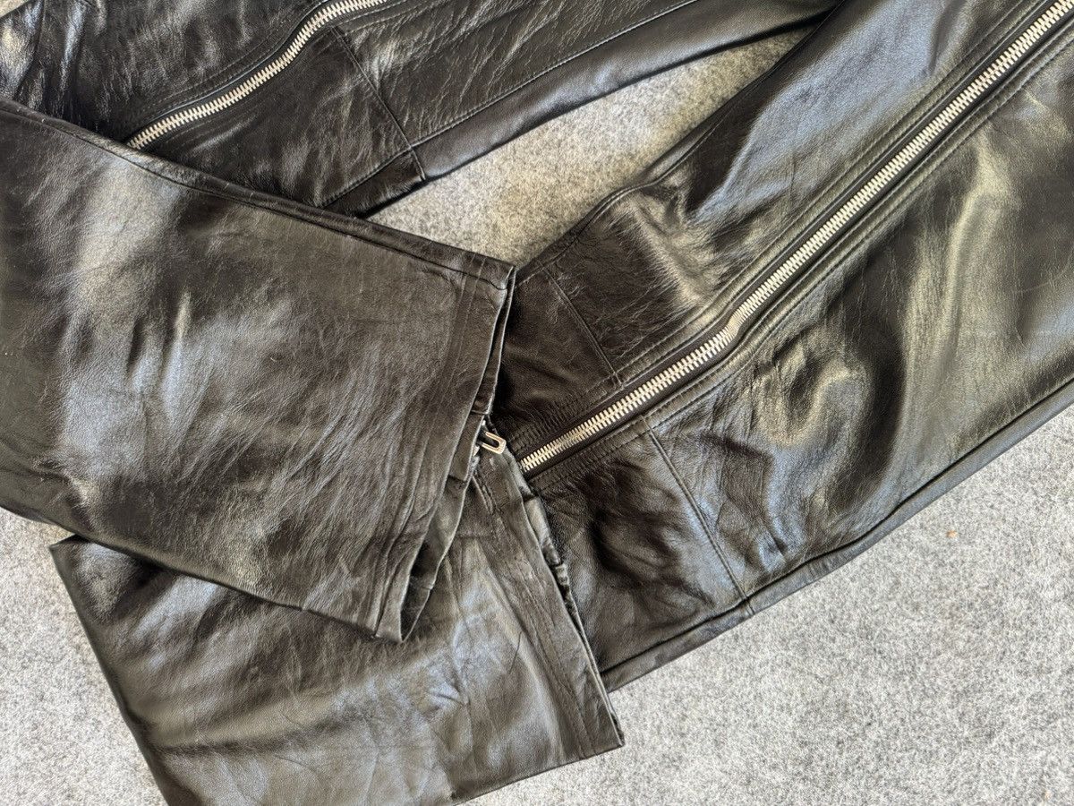 032c Black leather trousers with frontal zipper Size US 31 - 13 Thumbnail