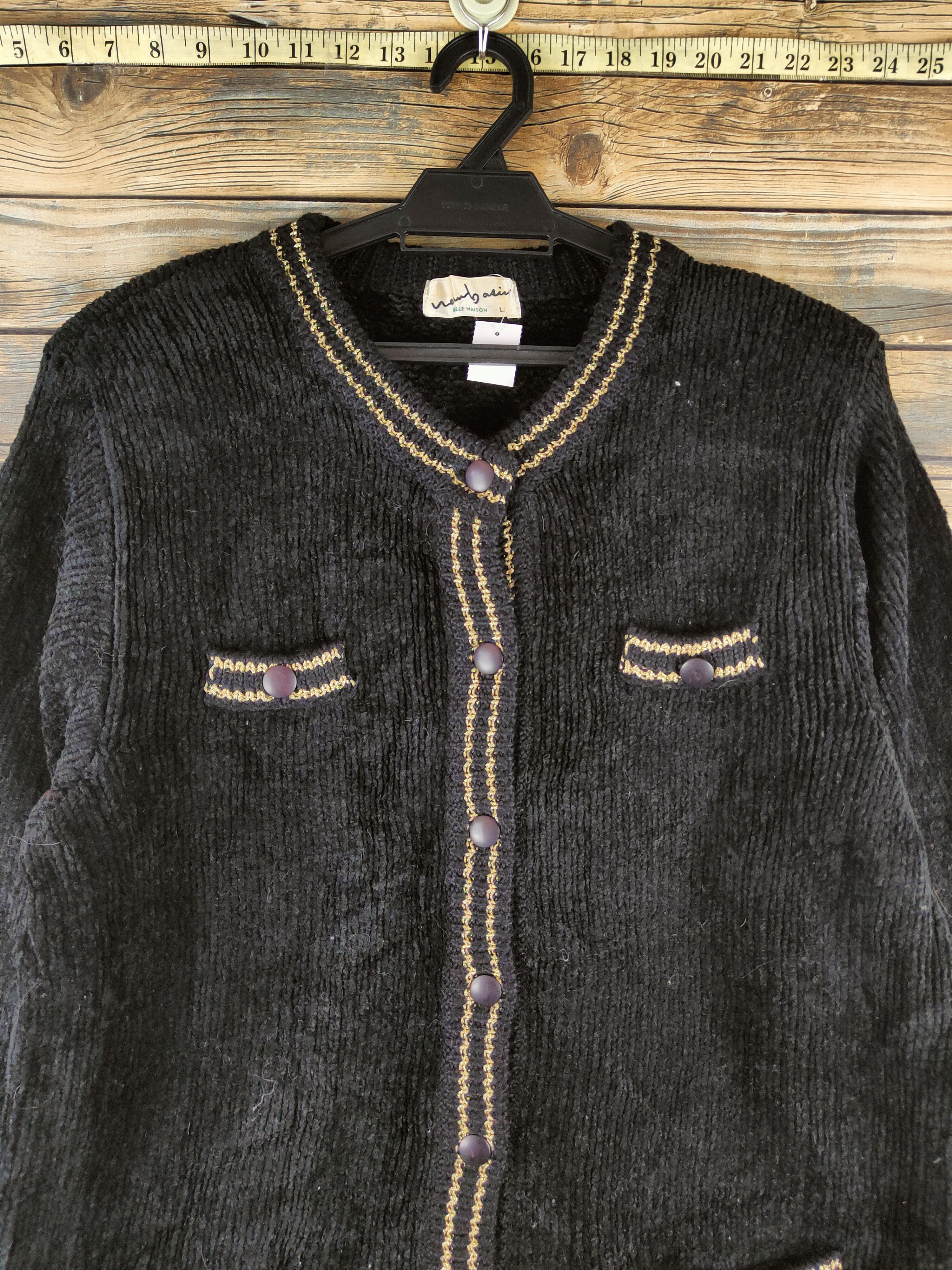 Japanese Brand DL Belle Maison Black Knitwear Sweaters #46-430 Size L / US 10 / IT 46 - 2 Thumbnail