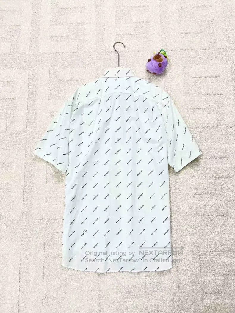 Balenciaga Balenciaga size 37 White printed logo short sleeve shirt Size US S / EU 44-46 / 1 - 2 Thumbnail