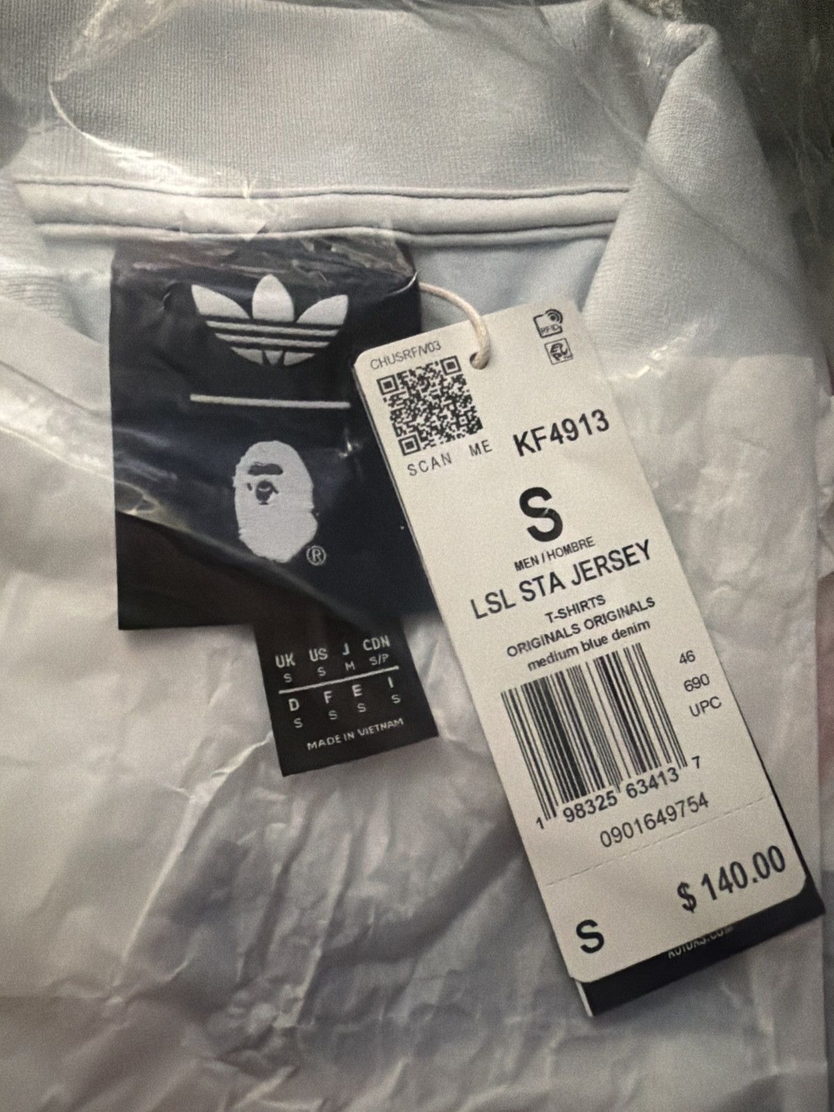 Adidas × Bape LSL Bape Jersey Size US S / EU 44-46 / 1 - 2 Thumbnail