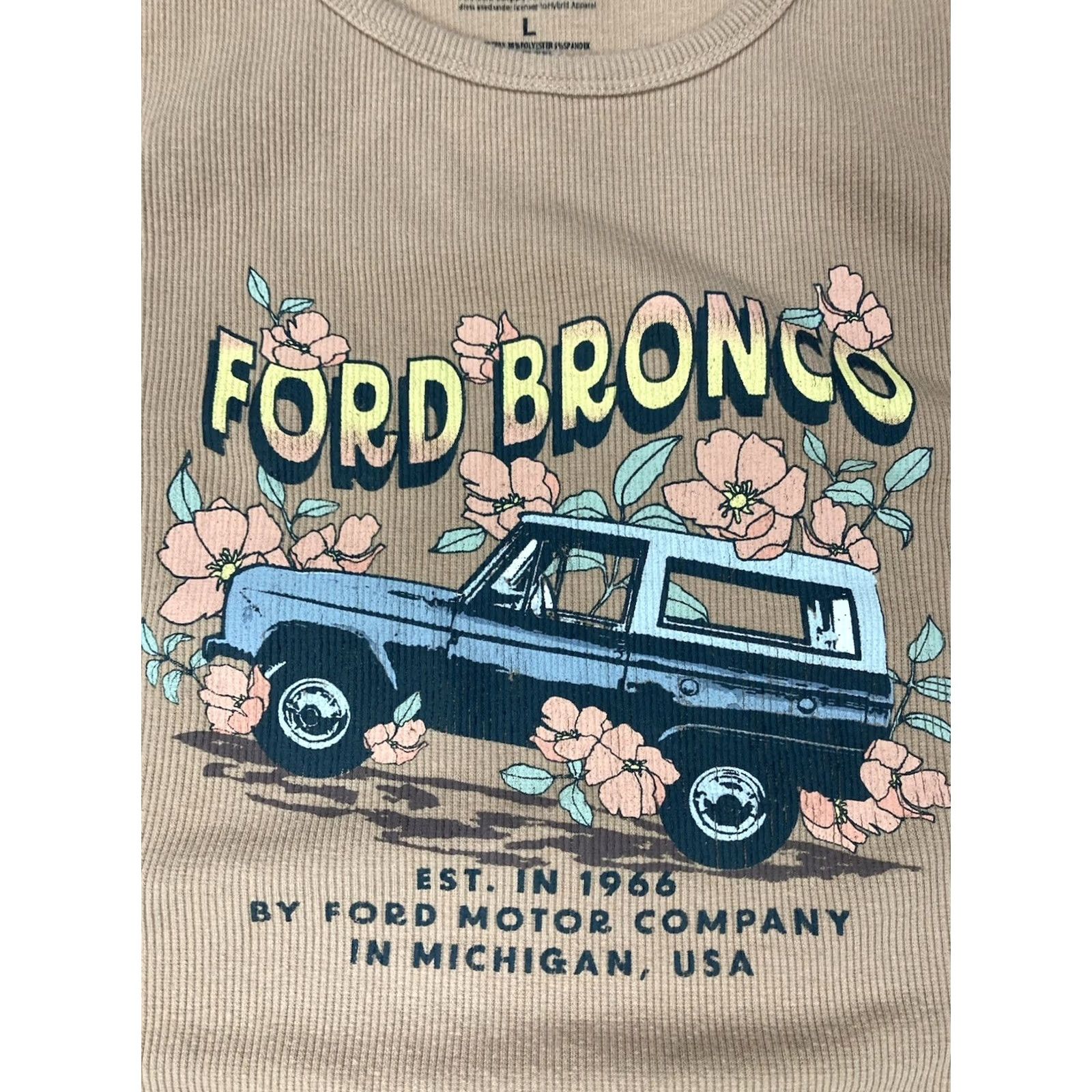 Ford Ford Shirt Womens L Brown Bronco Crop Tank Top Women Large Size L / US 10 / IT 46 - 2 Thumbnail