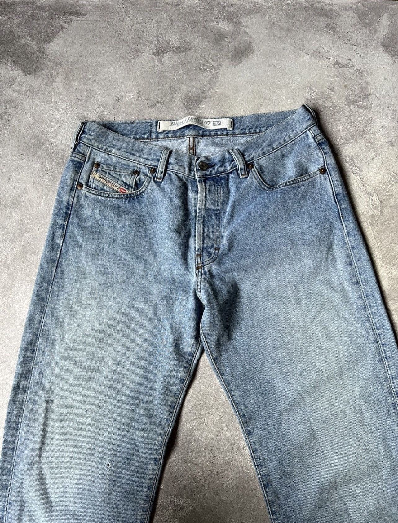 Diesel Vintage 90s Diesel Distressed Fade Denim Pants Size US 33 - 7 Thumbnail
