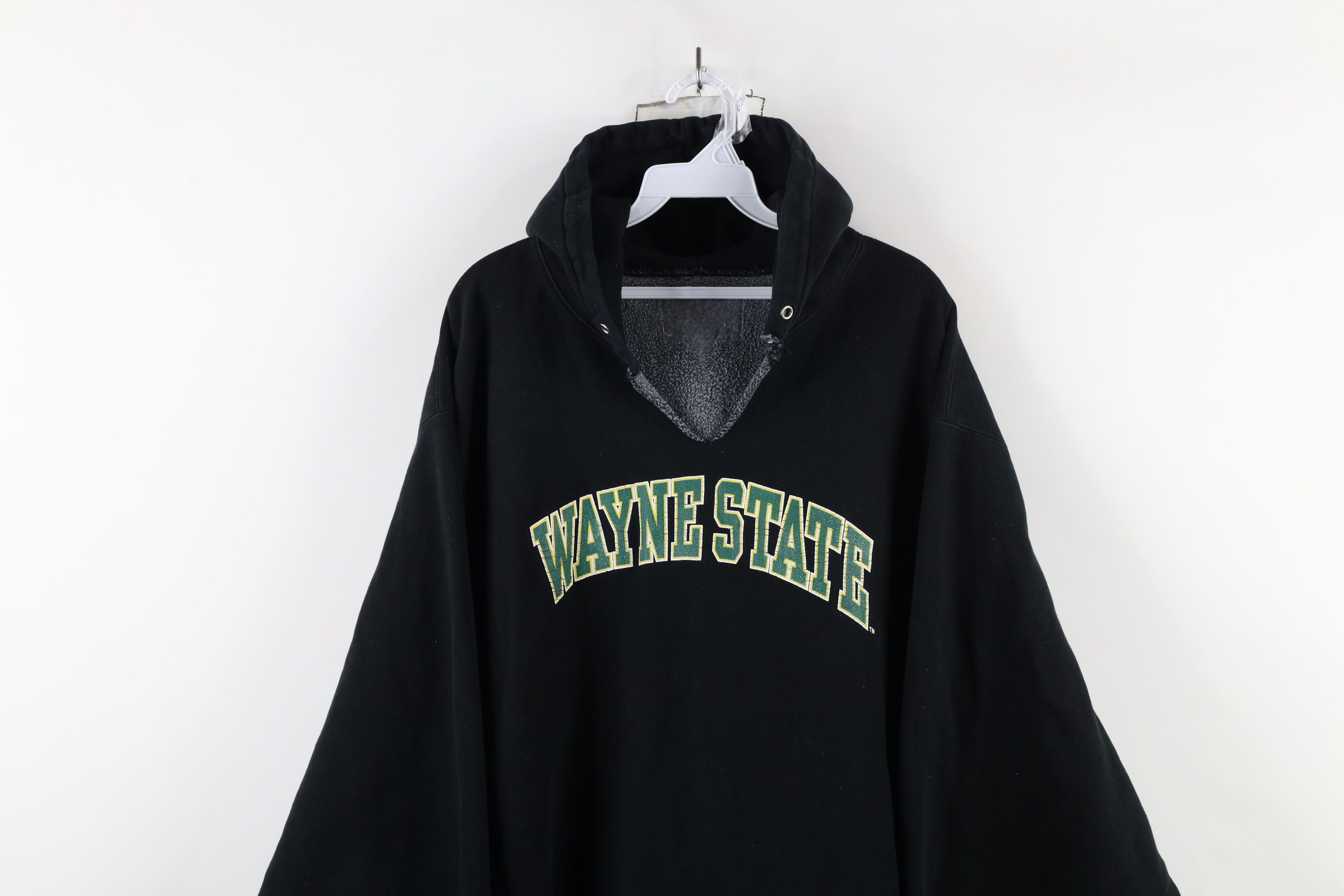 Vintage Vintage 90s Heavy Wayne State University Hoodie Sweatshirt Size US XXL / EU 58 / 5 - 2 Thumbnail