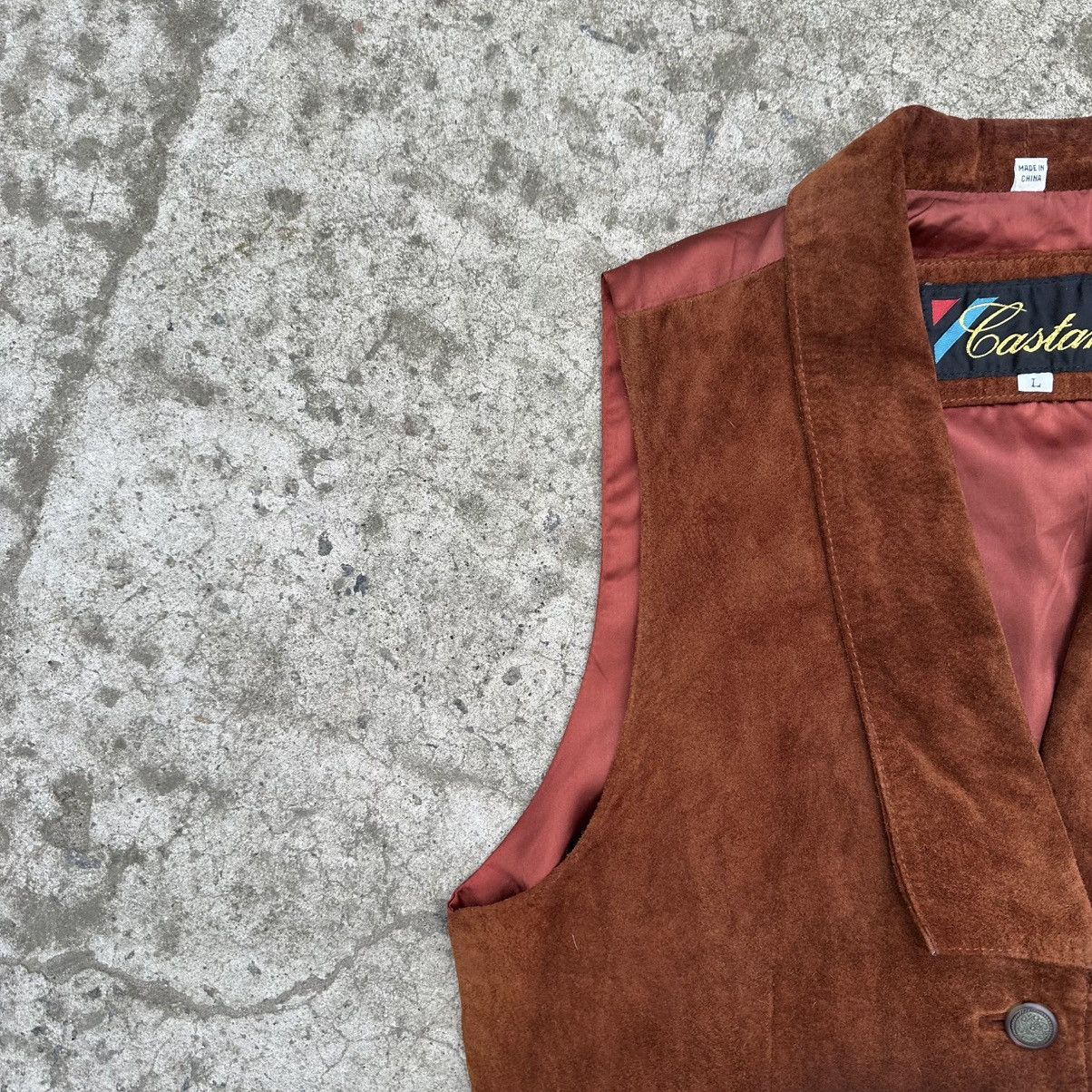 Cowboy Equipment Vintage Man’s Western Leather Vest Y2K 00s USA Old Money Size US L / EU 52-54 / 3 - 5 Thumbnail