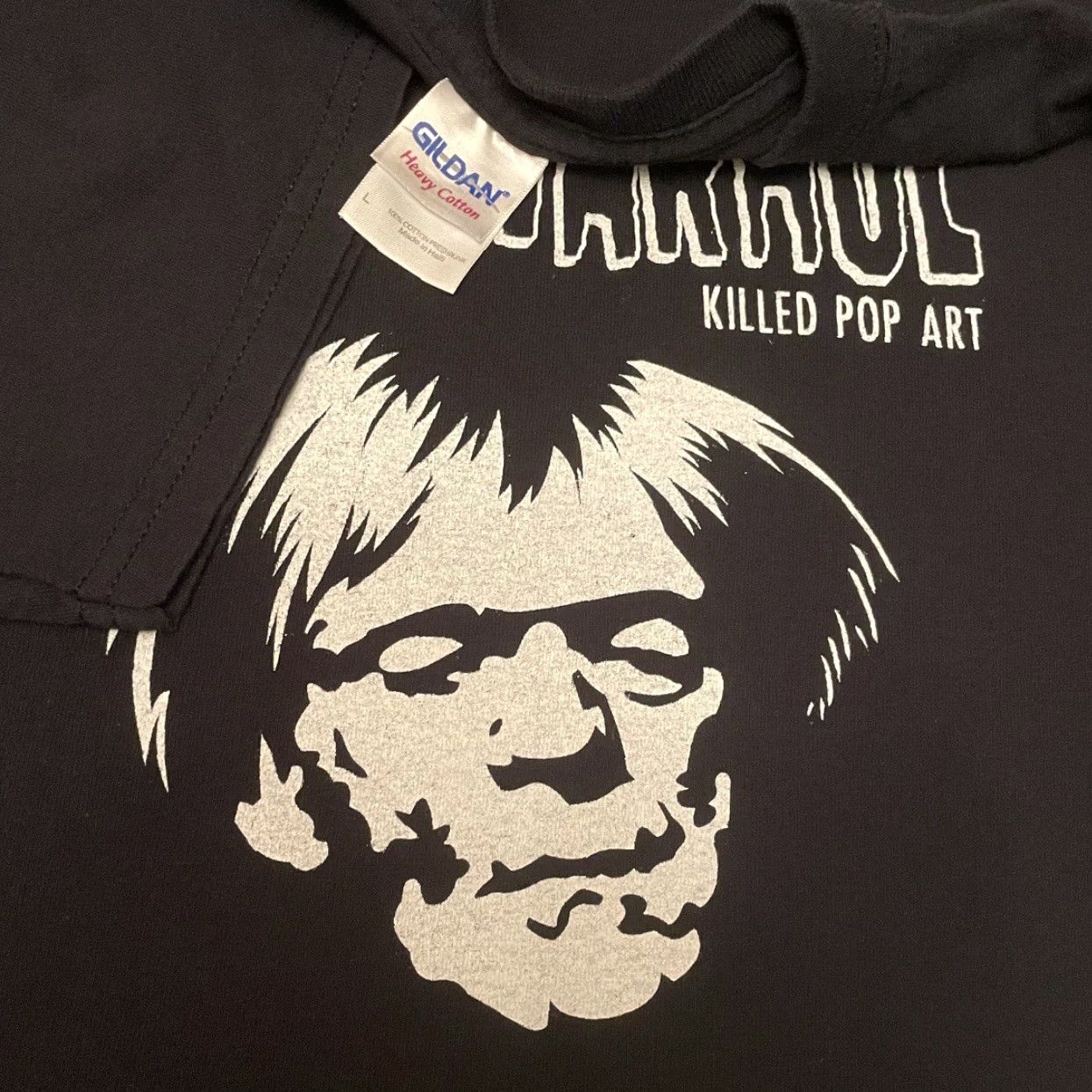 Vintage VINTAGE Anti Warhol Killed Pop Art 90s 2000s Horror Punk VTG Shirt Mens L Black Size US L / EU 52-54 / 3 - 2 Thumbnail