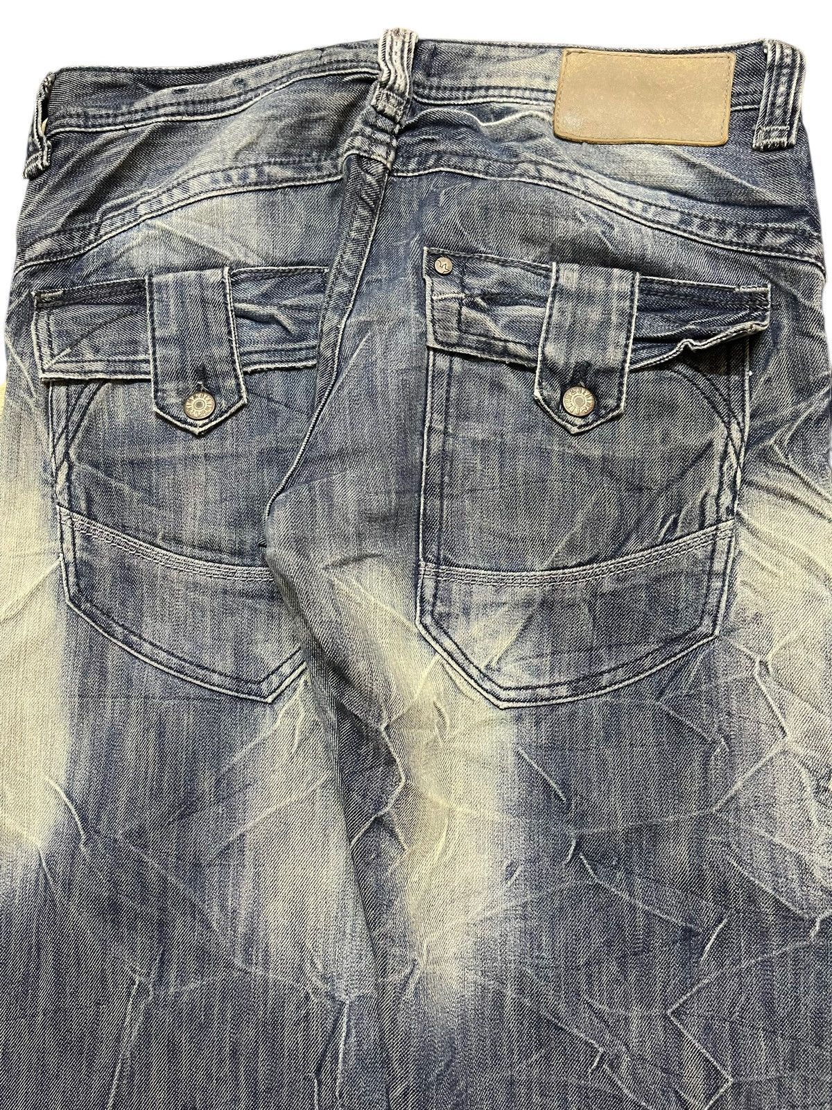 14th Addiction Vintage Japanese Brand Blue Wash Thunder Style Loose Jeans Size US 32 / EU 48 - 6 Thumbnail