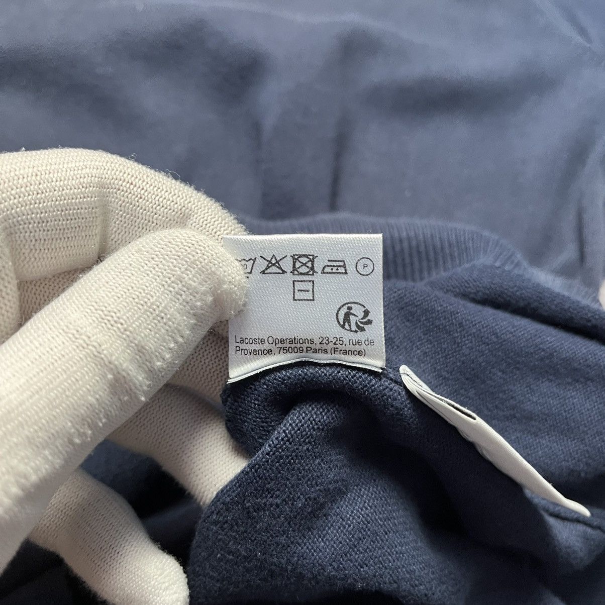 Lacoste Lacoste Blue V-Neck Sweater Streetwear Y2K Designer Size US L / EU 52-54 / 3 - 10 Thumbnail