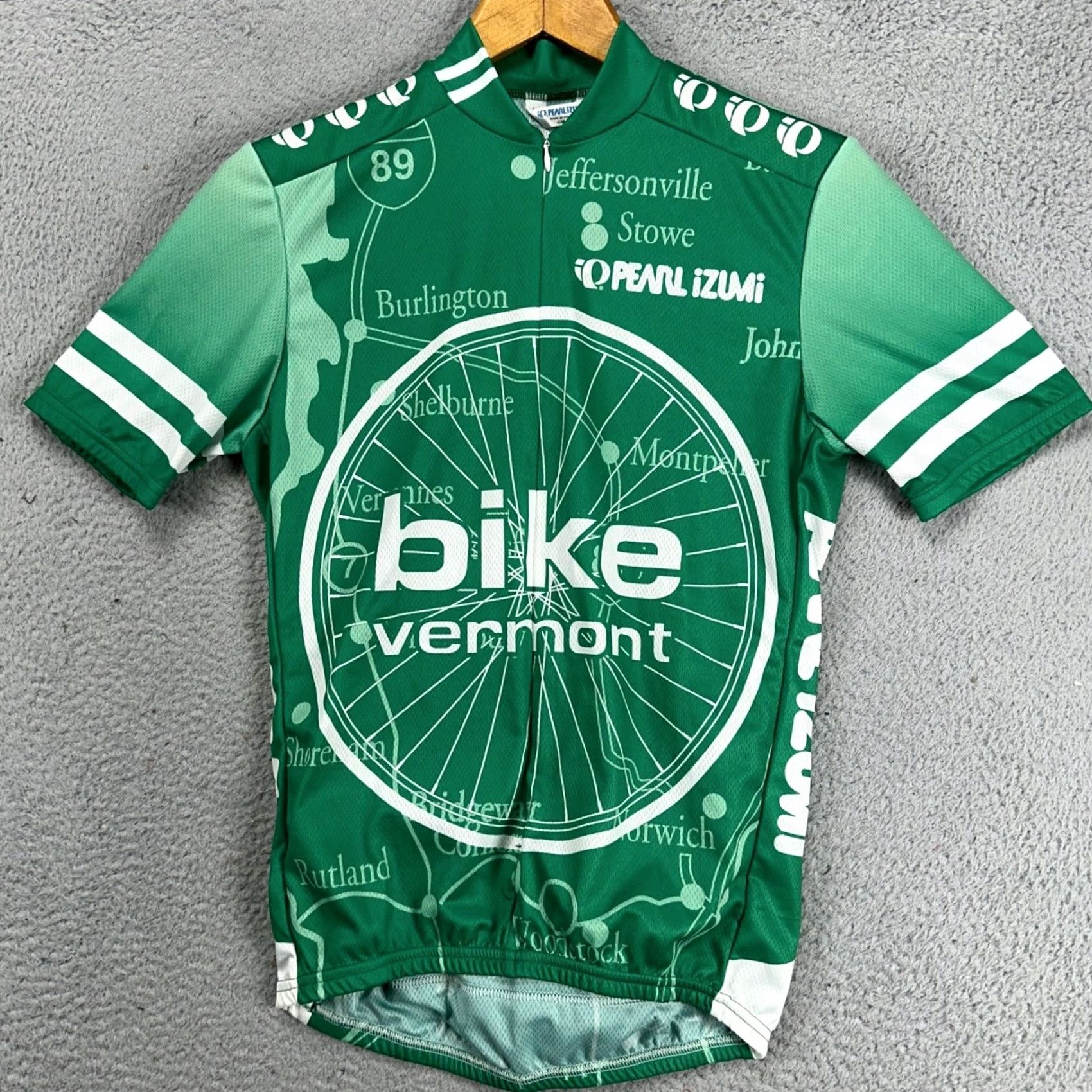 PEARL iZUMi Pearl Izumi Escape Jersey Shirt Green Small Graphic 1/4 Zip Cycling Mens Short Sleeve NEW Size US S / EU 44-46 / 1 - 3 Thumbnail