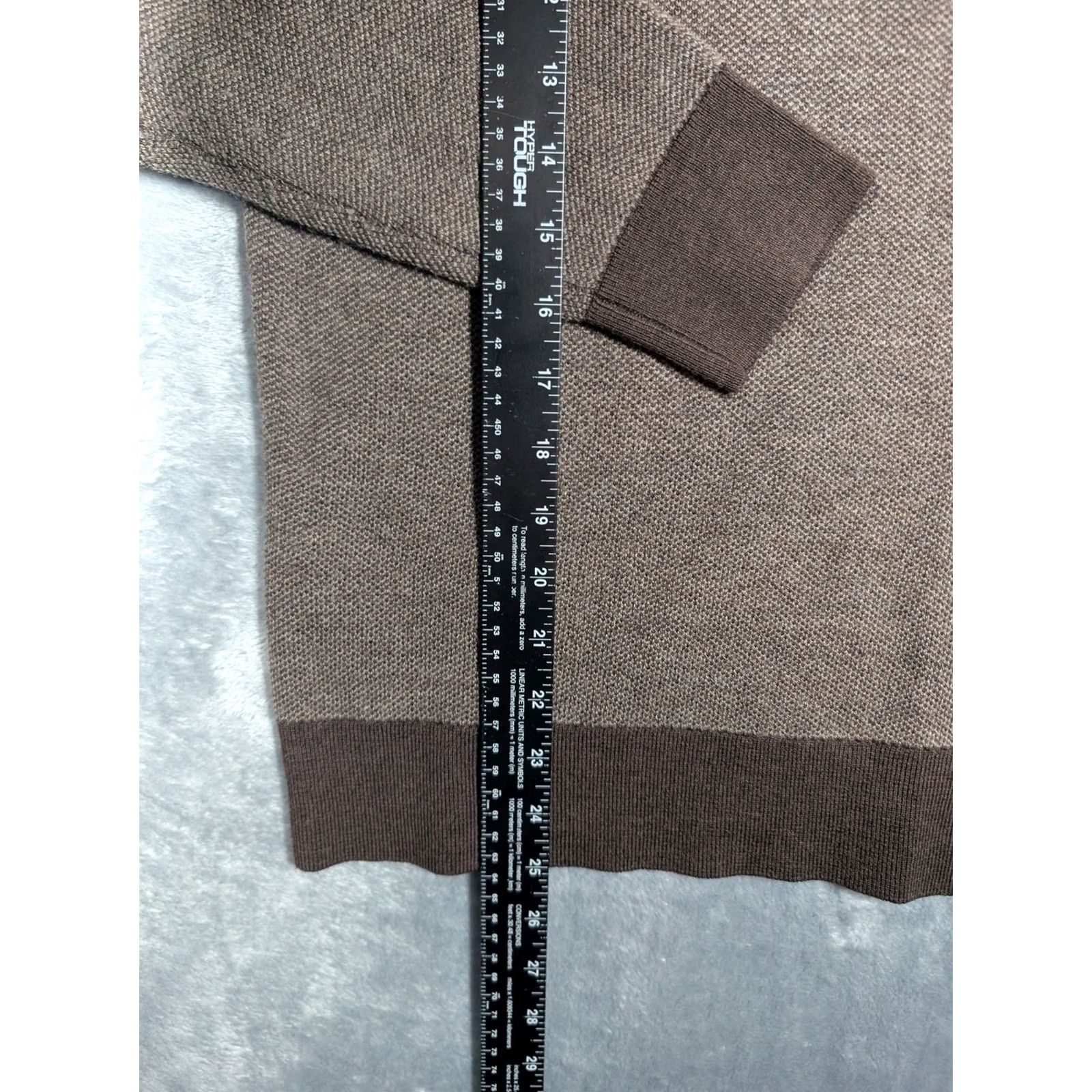 UNTUCKit UNTUCKit Sweater Mens Small Brown 100% Merino Wool Henley Pullover Knit Mock Neck Button Tight-Knit Solid Knit Shirt Mens Size US S / EU 44-46 / 1 - 2 Thumbnail