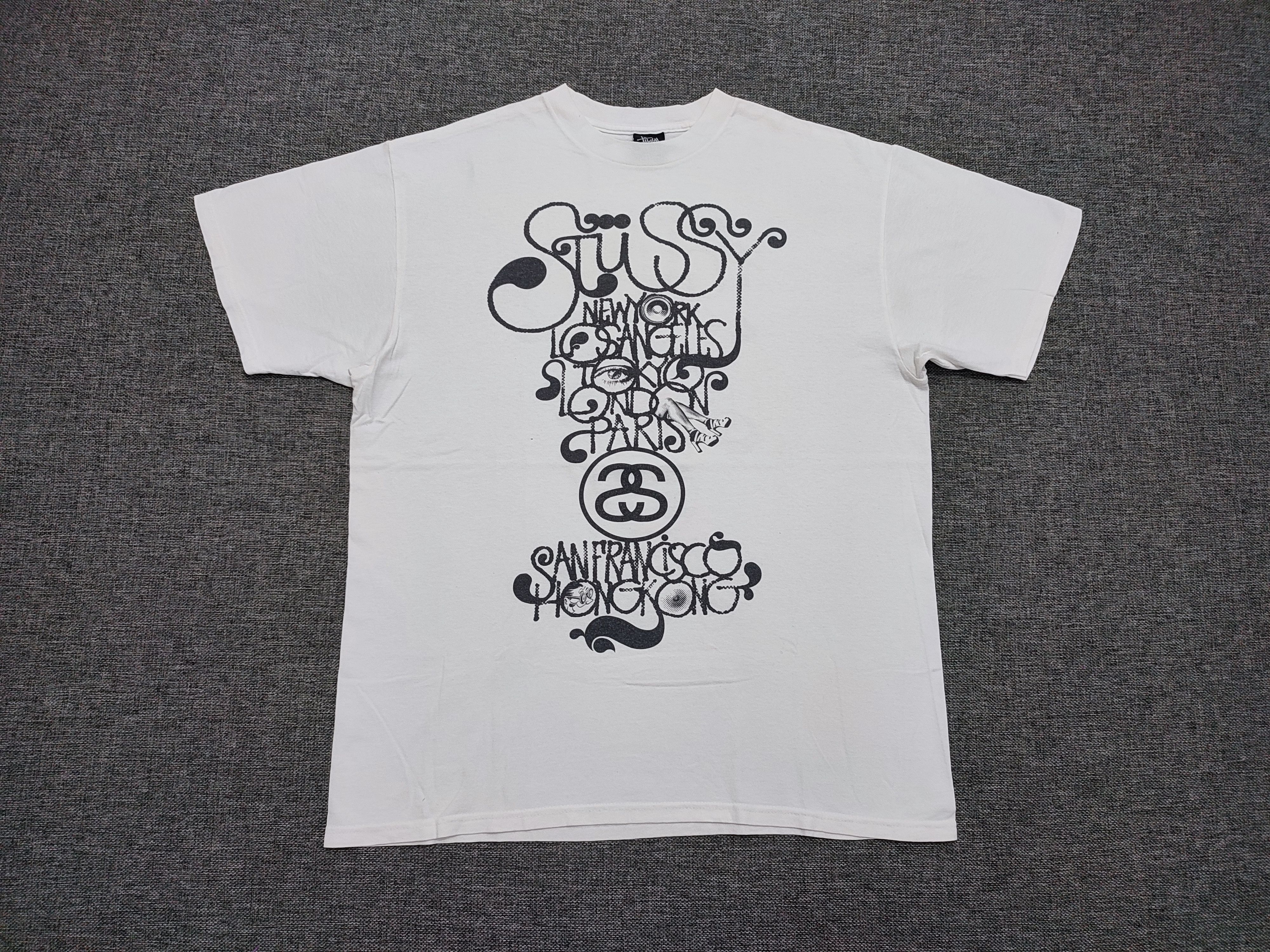 Stussy × Vintage Stussy x Brent Rollins World Tour Tee Size US L / EU 52-54 / 3 - 1 Thumbnail