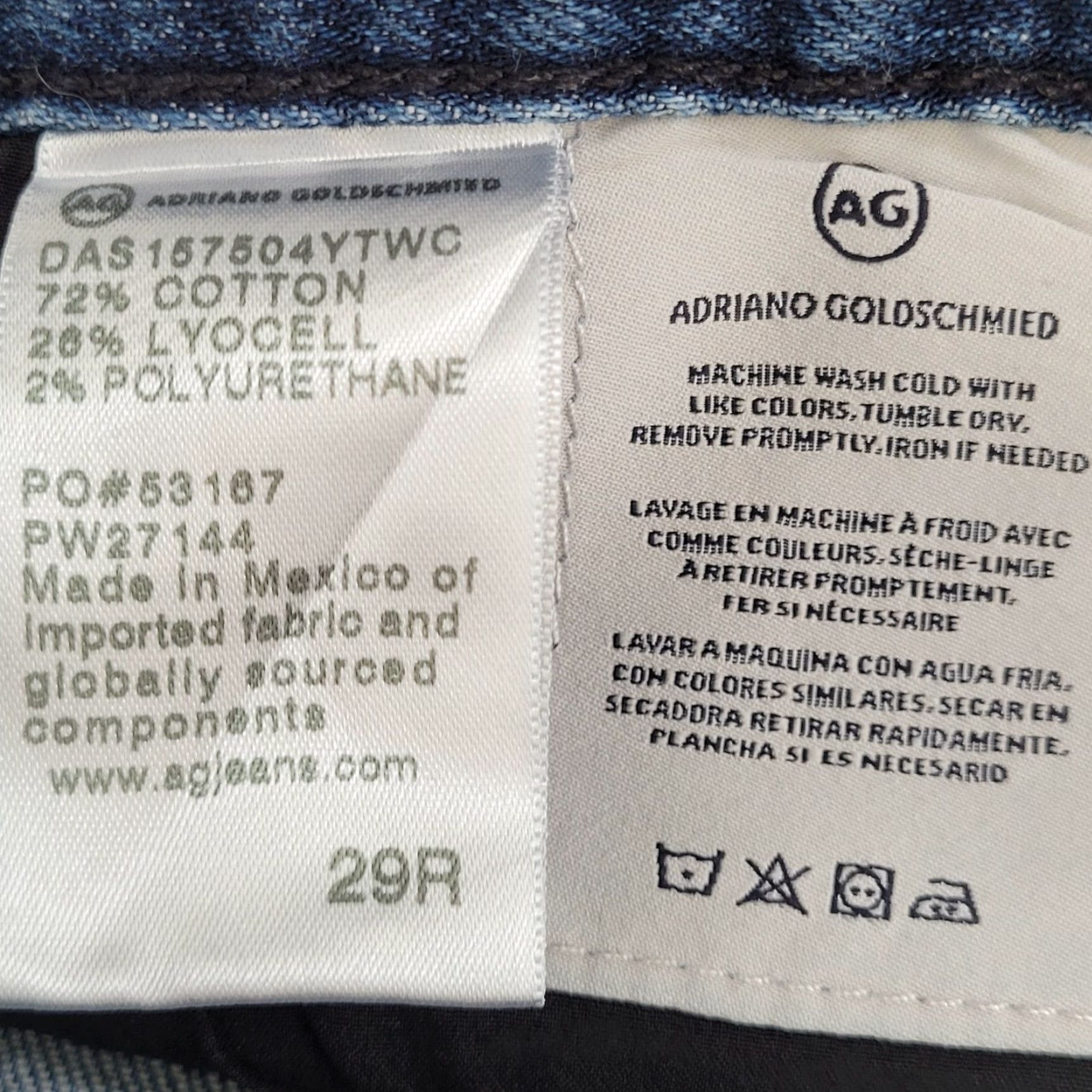 Denime VINTAGE Adriano Goldschmied Blue Denim Ex Boyfriend Slouchy Slim Jeans 29 Regular Blue 90s Womens Jeans AG Adriano Goldschmied Size 29" - 4 Thumbnail