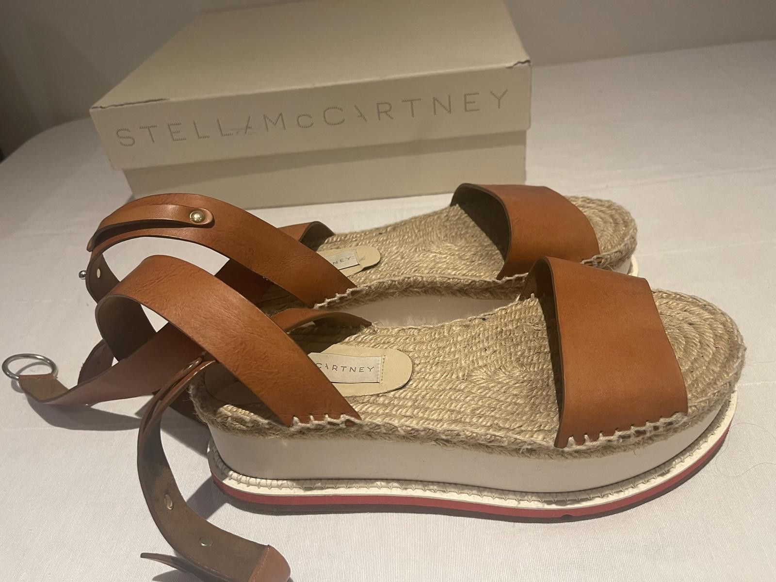 Stella McCartney Stella McCartney Tan Wedges, with leather straps Size US 8 / IT 38 - 7 Thumbnail