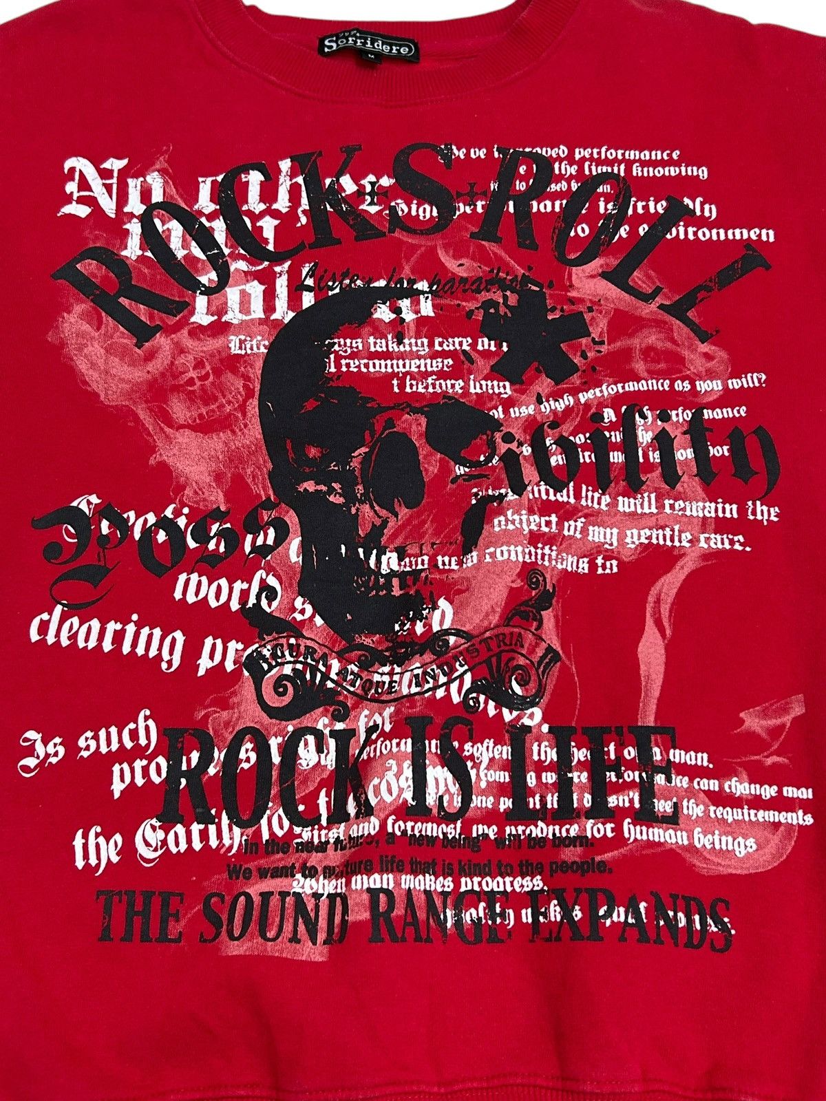 Designer × Japanese Brand Rock & Roll Sweatshirt W/ Vintage Skull Design Illustration Size US M / EU 48-50 / 2 - 3 Thumbnail