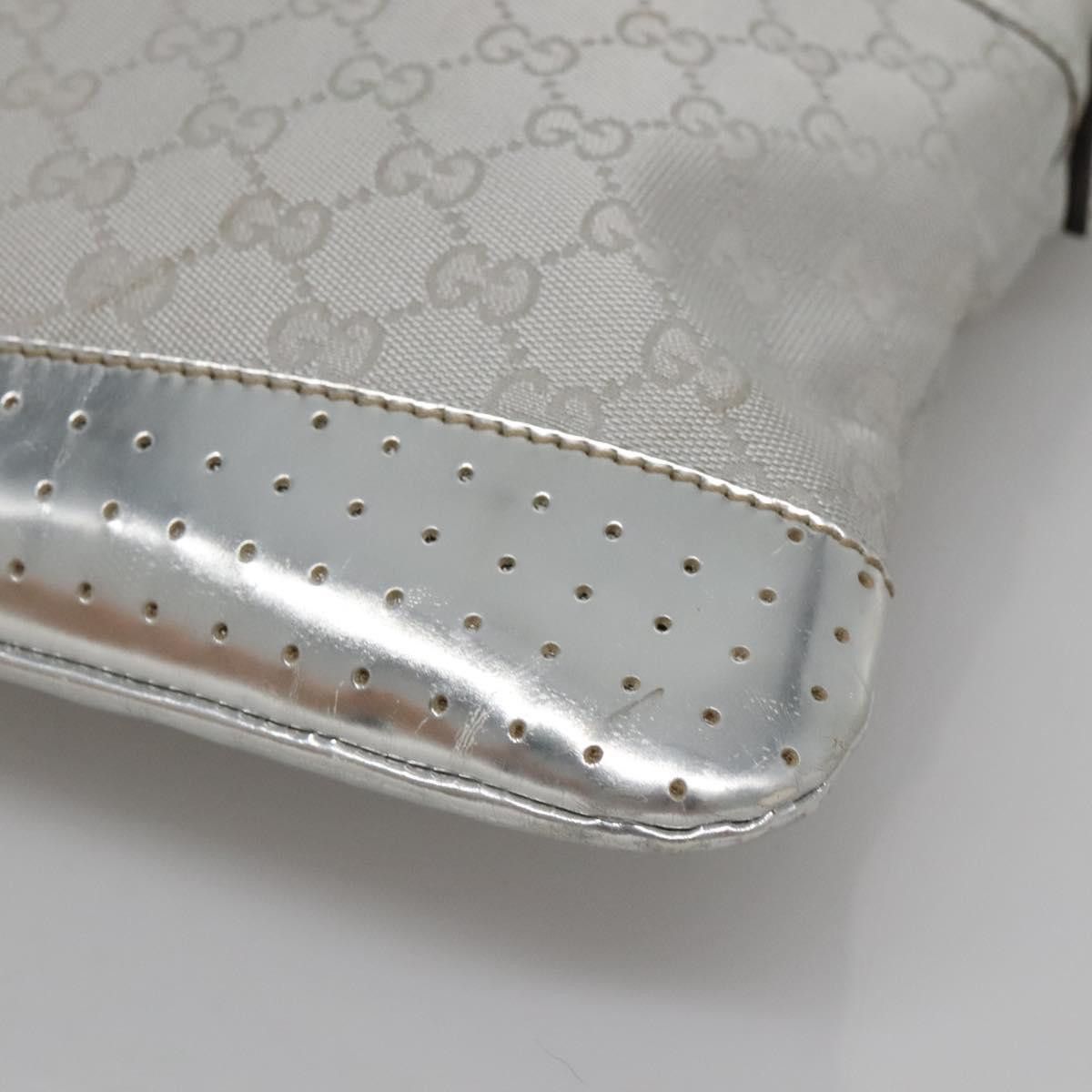 Gucci GUCCI GG Canvas Shoulder Bag Silver Size ONE SIZE - 10 Thumbnail