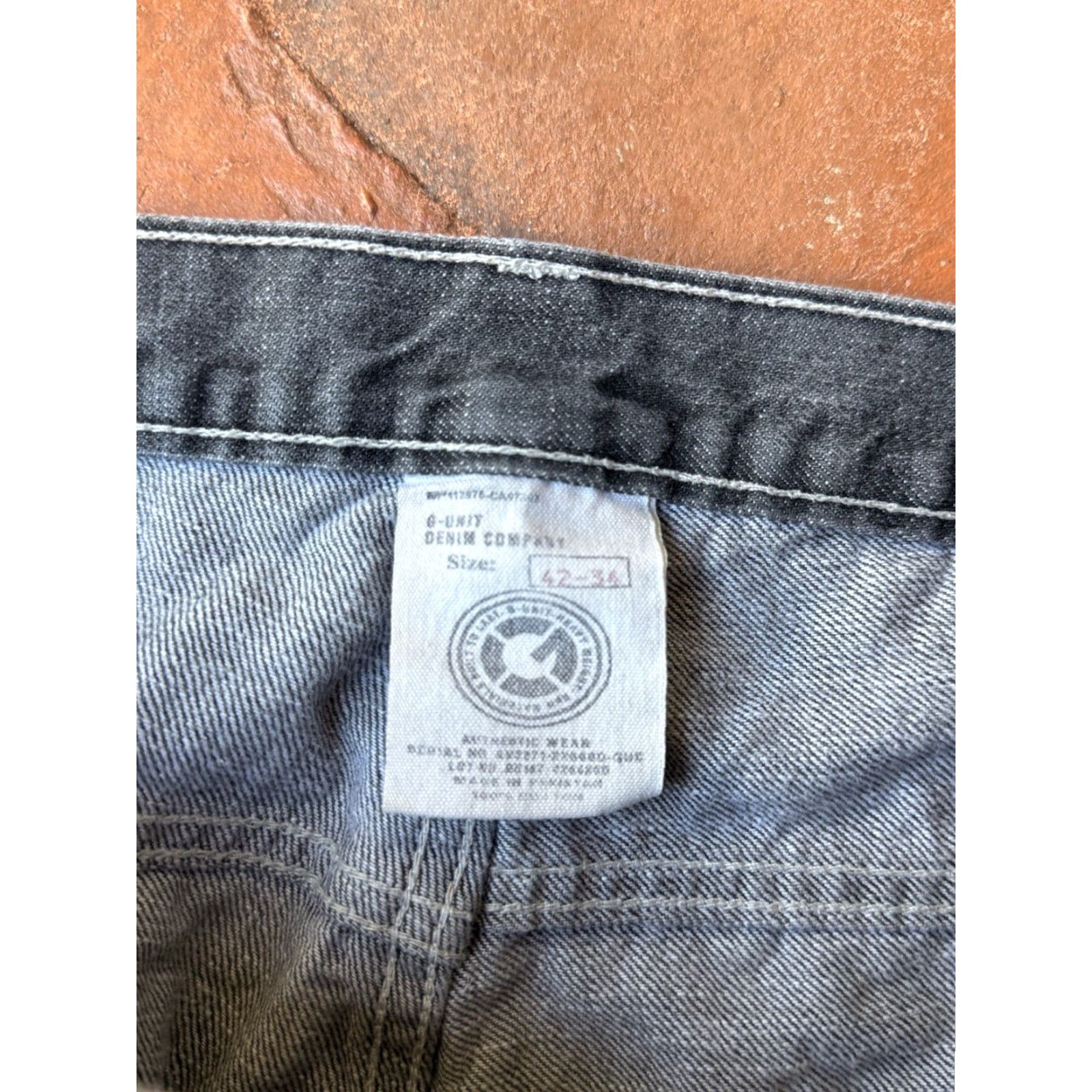 Vintage VINTAGE G-UNIT Baggy Jeans Mens 42x34 Wide Leg 90s Hip Hop Grunge Embroidered Logo Denim Distressed Stains Size US 42 / EU 58 - 4 Thumbnail