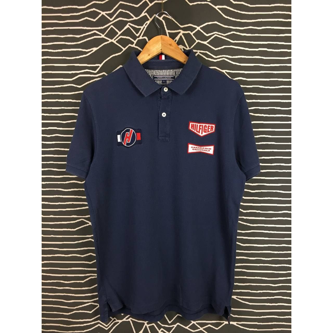 Tommy Hilfiger × Vintage Tommy Hilfiger Grandprix Originals Patched Polo Tee Size US L / EU 52-54 / 3 - 1 Thumbnail