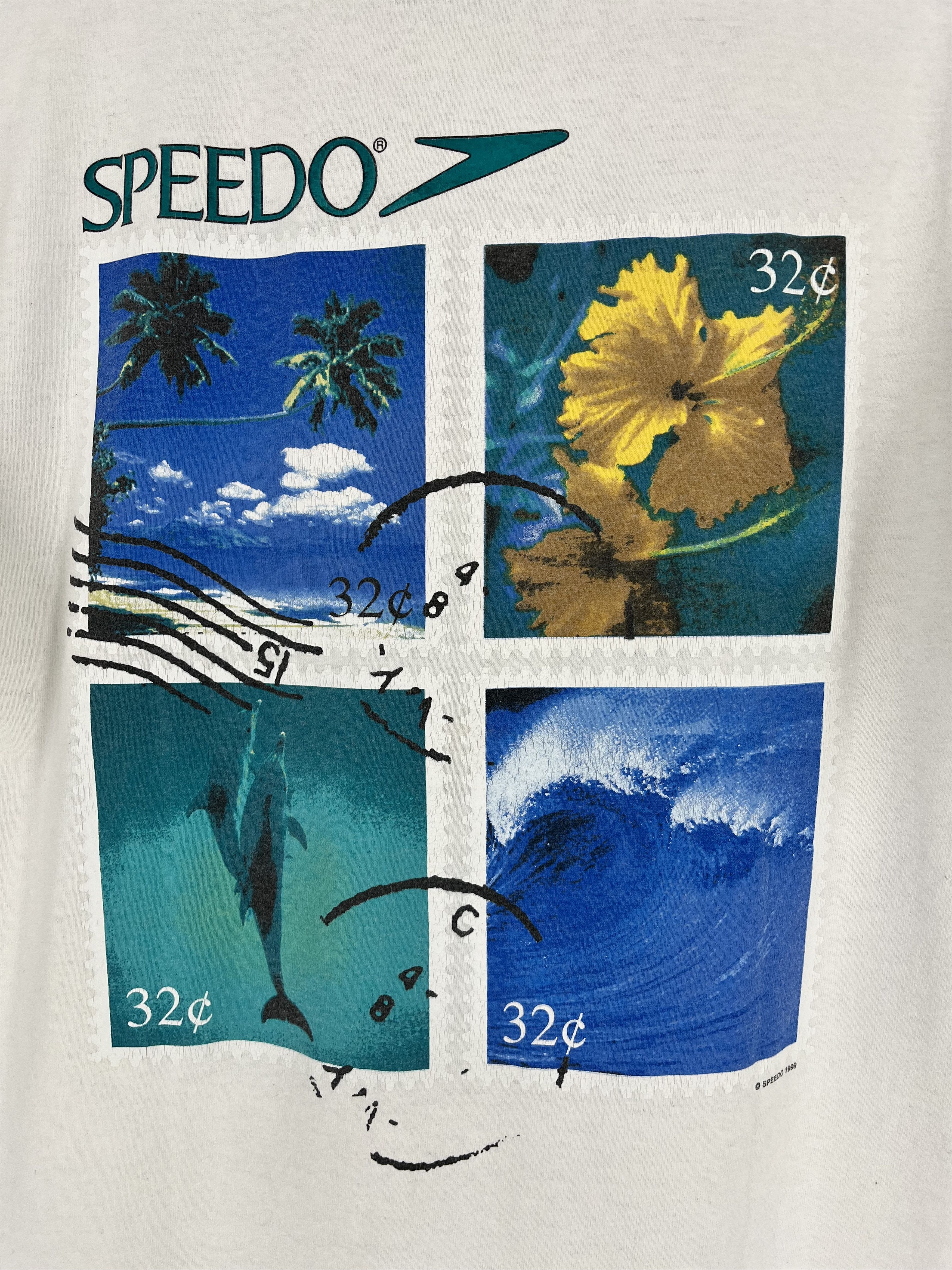 Speedo T shirt Vintage Speedo 1999 L Timbre Nature Dauphin Size US L / EU 52-54 / 3 - 17 Thumbnail