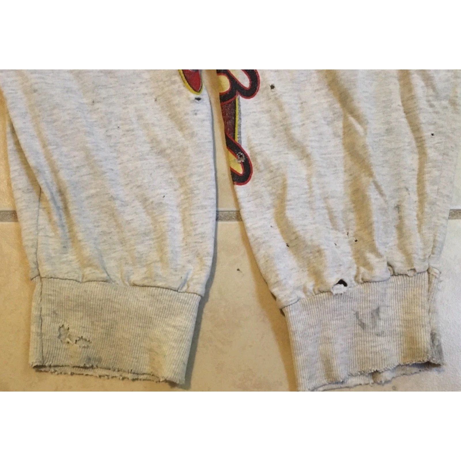 Thrasher Vtg 90s Team Apache Racing Thrashed Faded Shirt XL Grunge Flame Biker Skate Y2K Shirt Men's XL Gray Harley Vintage 90s Grunge Thrashed Thrashed Shirt Size US XL / EU 56 / 4 - 3 Thumbnail