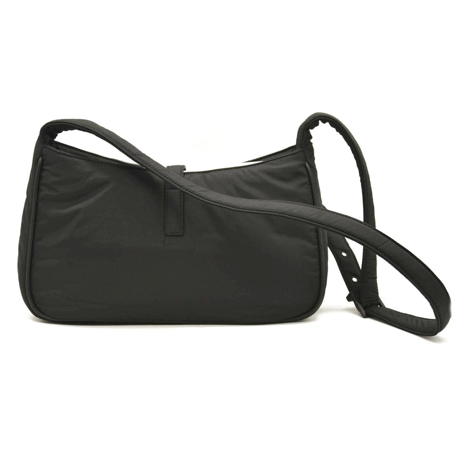 Saint Laurent Paris SAINT LAURENT Econyl Nylon Le 5 A 7 Hobo Black Size ONE SIZE - 2 Thumbnail