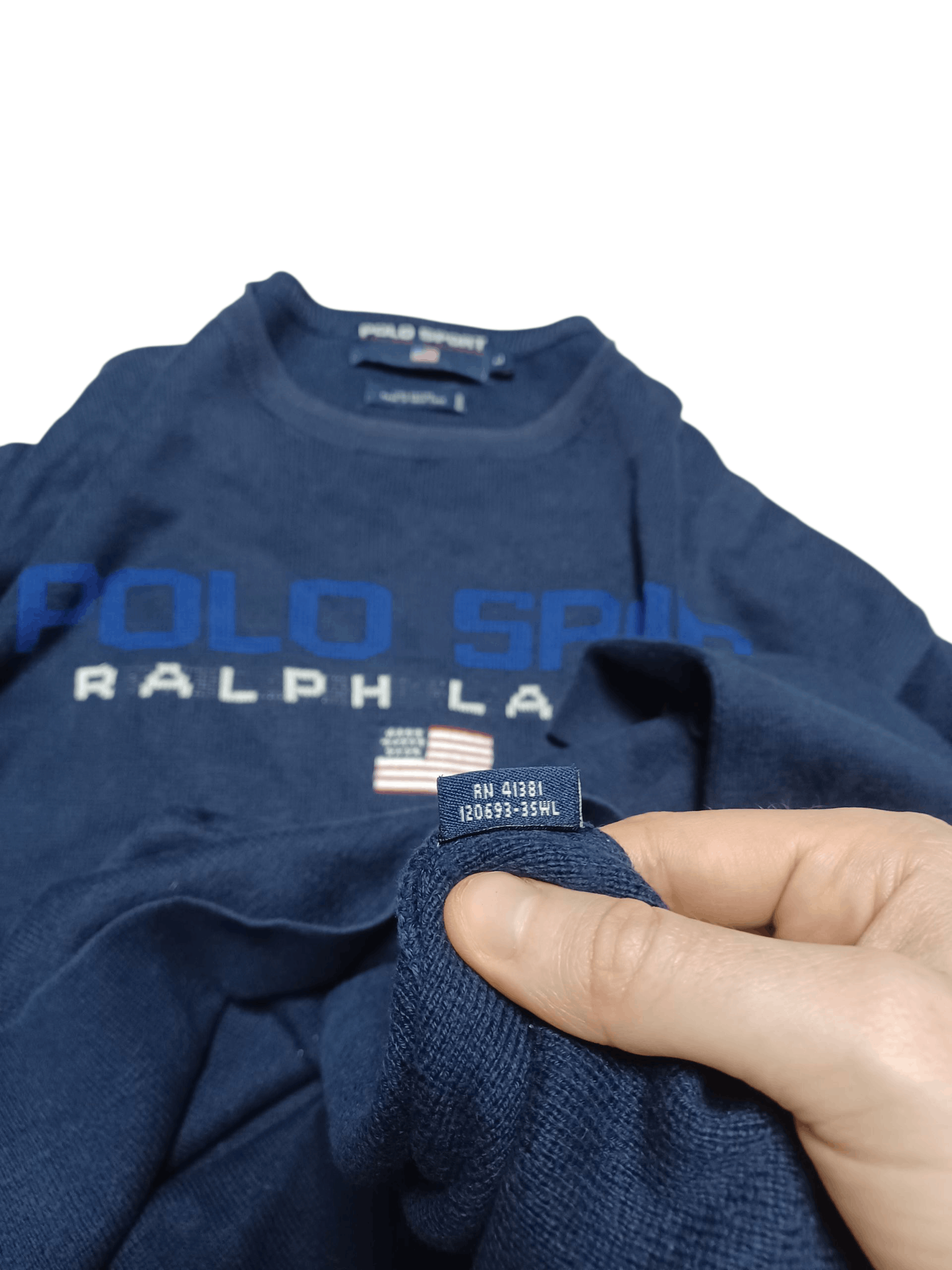 Polo Ralph Lauren POLO SPORT RALPH LAUREN VINTAGE AMERICAN FLAG SWEATER Size US L / EU 52-54 / 3 - 5 Thumbnail
