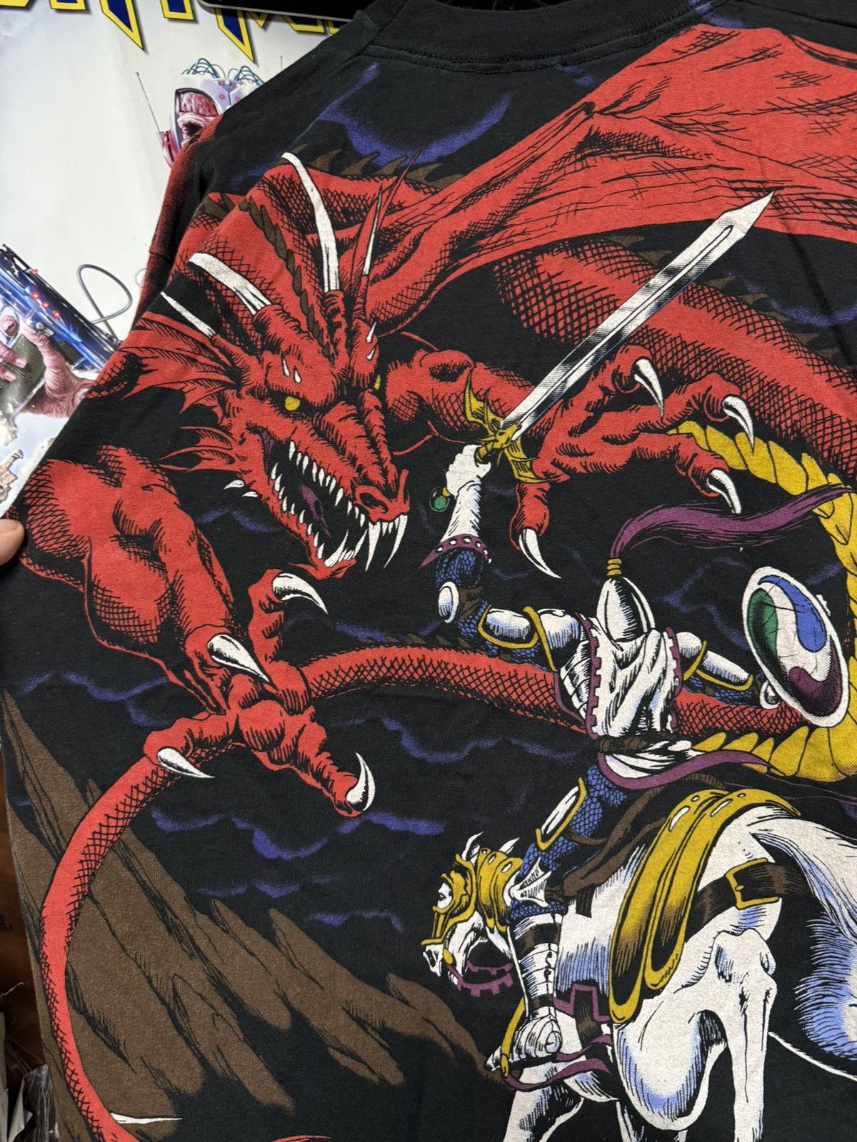 Vintage Vintage 1993 Liquid Blue Dragon AOP T-Shirt Rare XLarge Size US XL / EU 56 / 4 - 12 Thumbnail