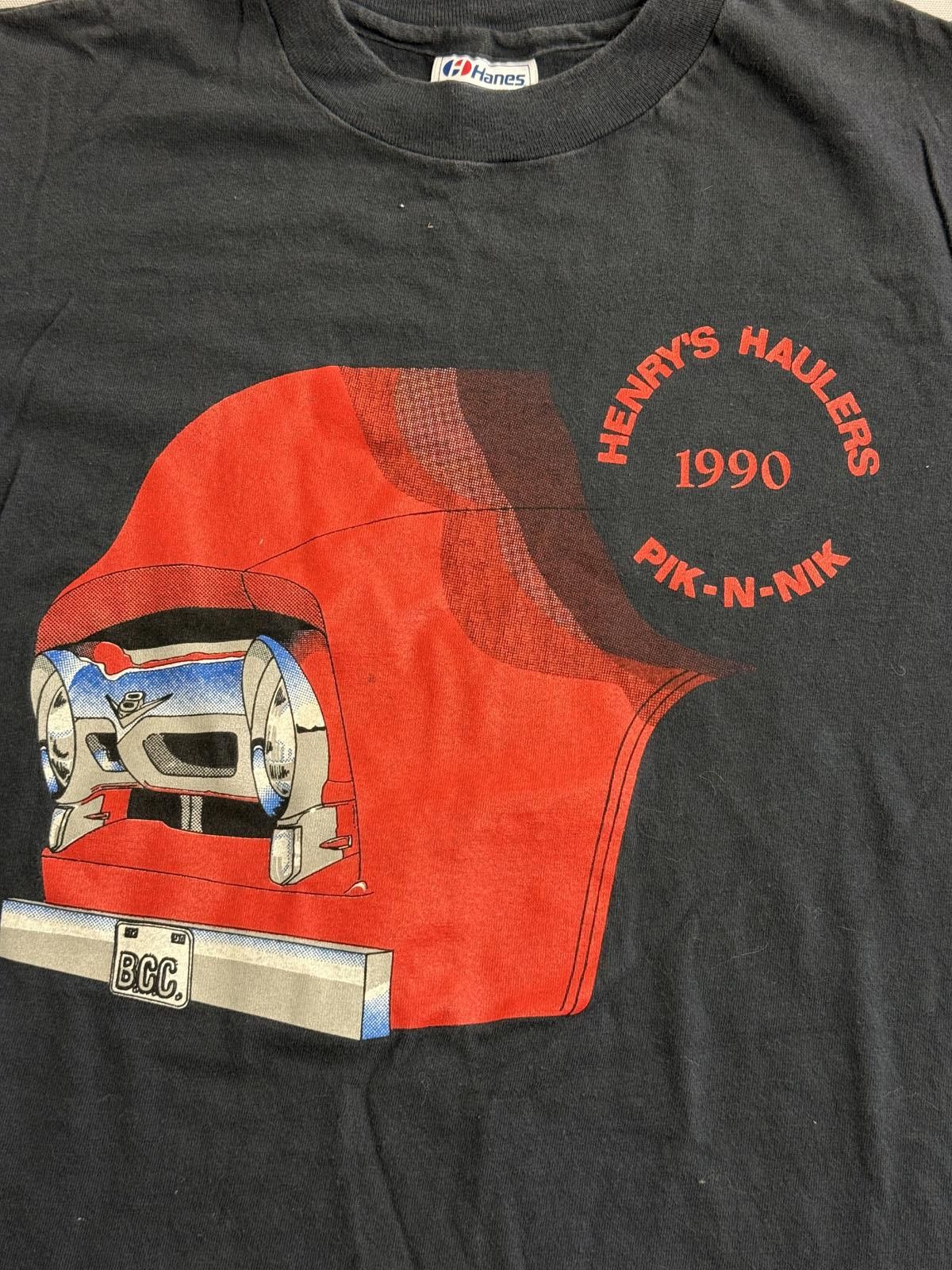 Hanes Vintage 57 Chevy Truck Tshirt Henry's Haulers Pik-N-Nik 1990 Size US M / EU 48-50 / 2 - 3 Thumbnail