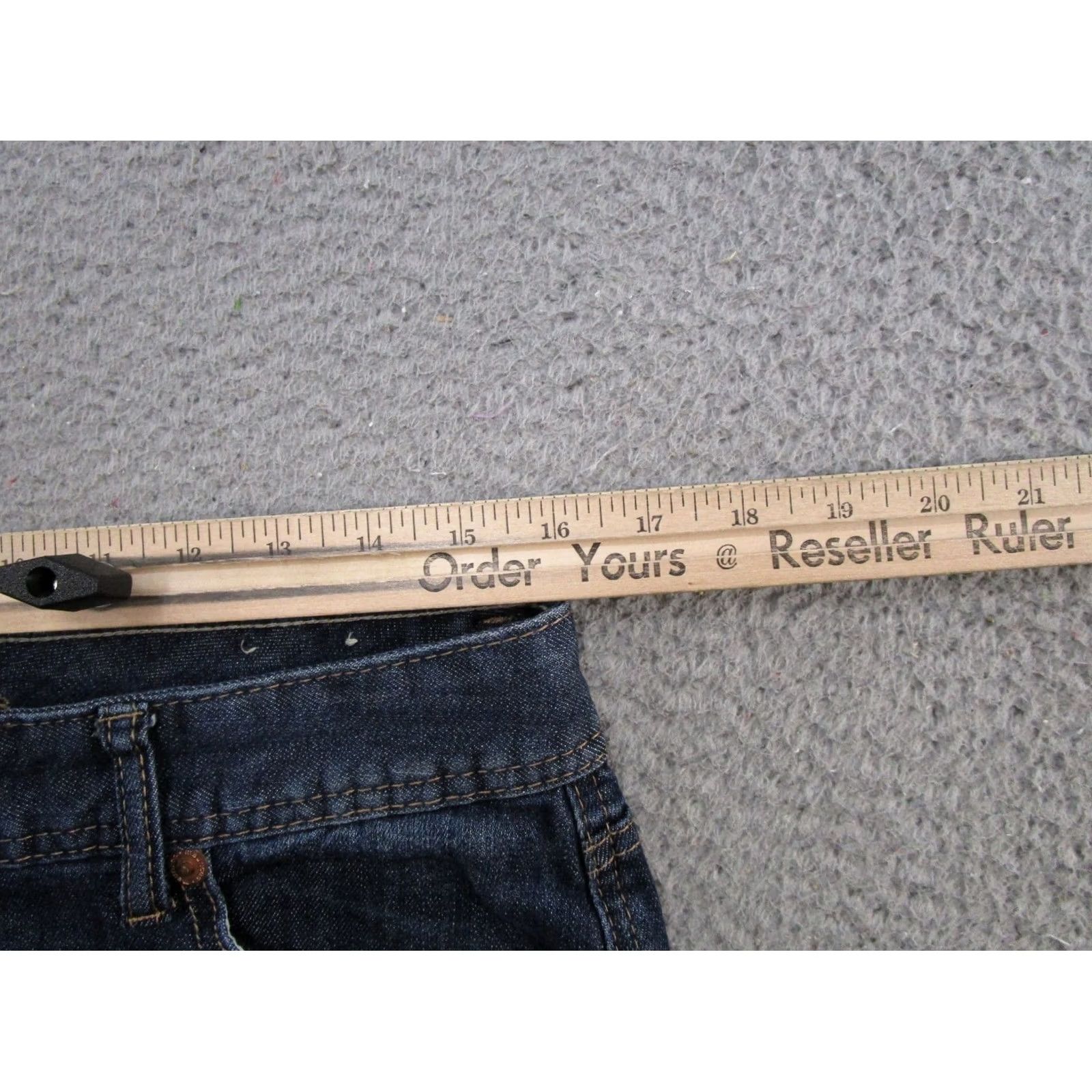 Vintage Maurices Womens Bootcut Dark Wash Stretch Blue Denim Jeans Size 7/8 X Short - Good Used Condition Size 30" / US 8 / IT 44 - 5 Thumbnail