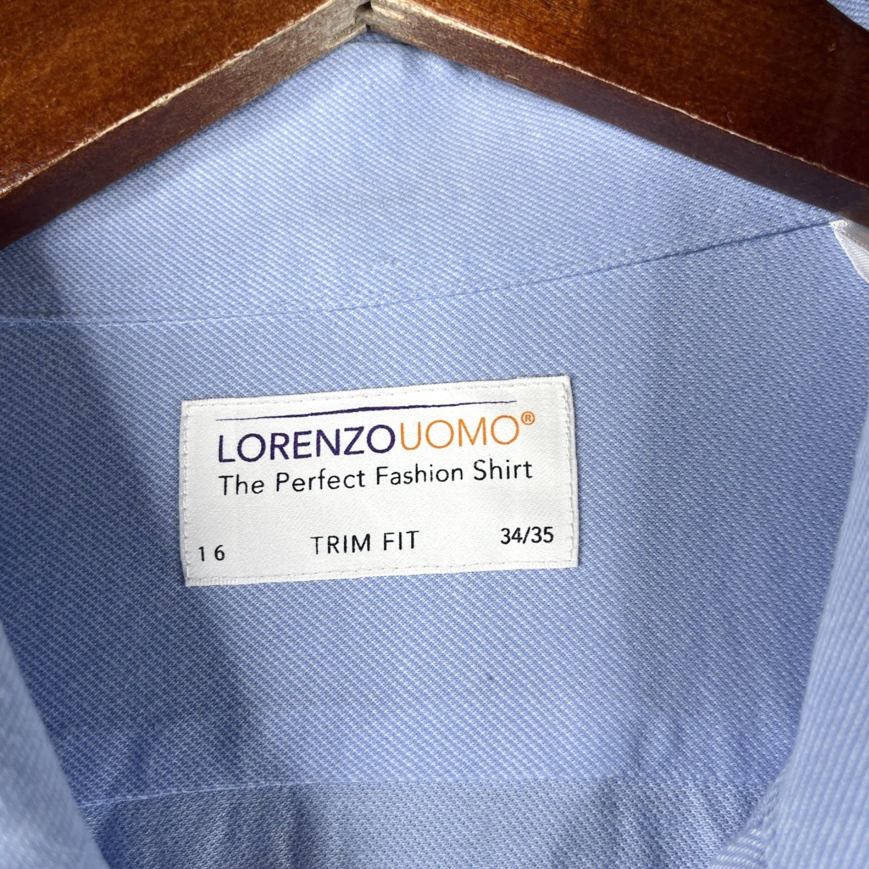Lorenzo Uomo Lorenzo UOMO Shirt Light Blue Trim Fit Button Up Long Sleeve Mens Shirt Size US L / EU 52-54 / 3 - 4 Thumbnail