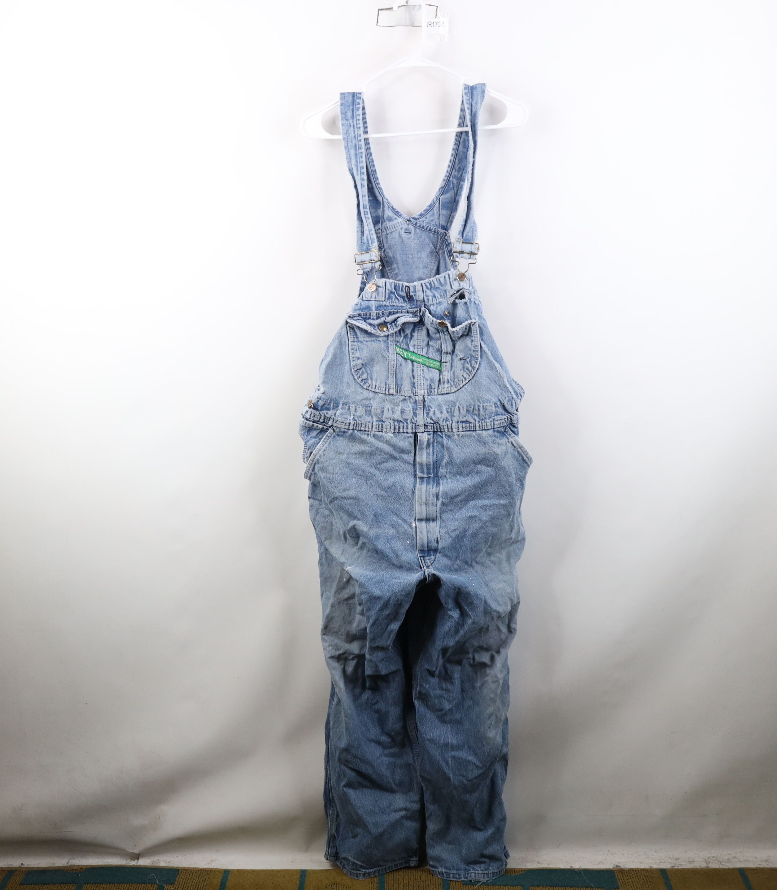 Vintage Vintage 90s Y2K Streetwear Thrashed Wide Leg Denim Overalls Size US 42 / EU 58 - 1 Thumbnail