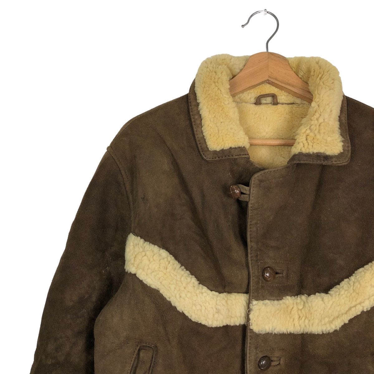 Japanese Brand Vintage Cropped Ontime Genuine Leather Jacket Sheep Lamb Fur Size US M / EU 48-50 / 2 - 6 Thumbnail