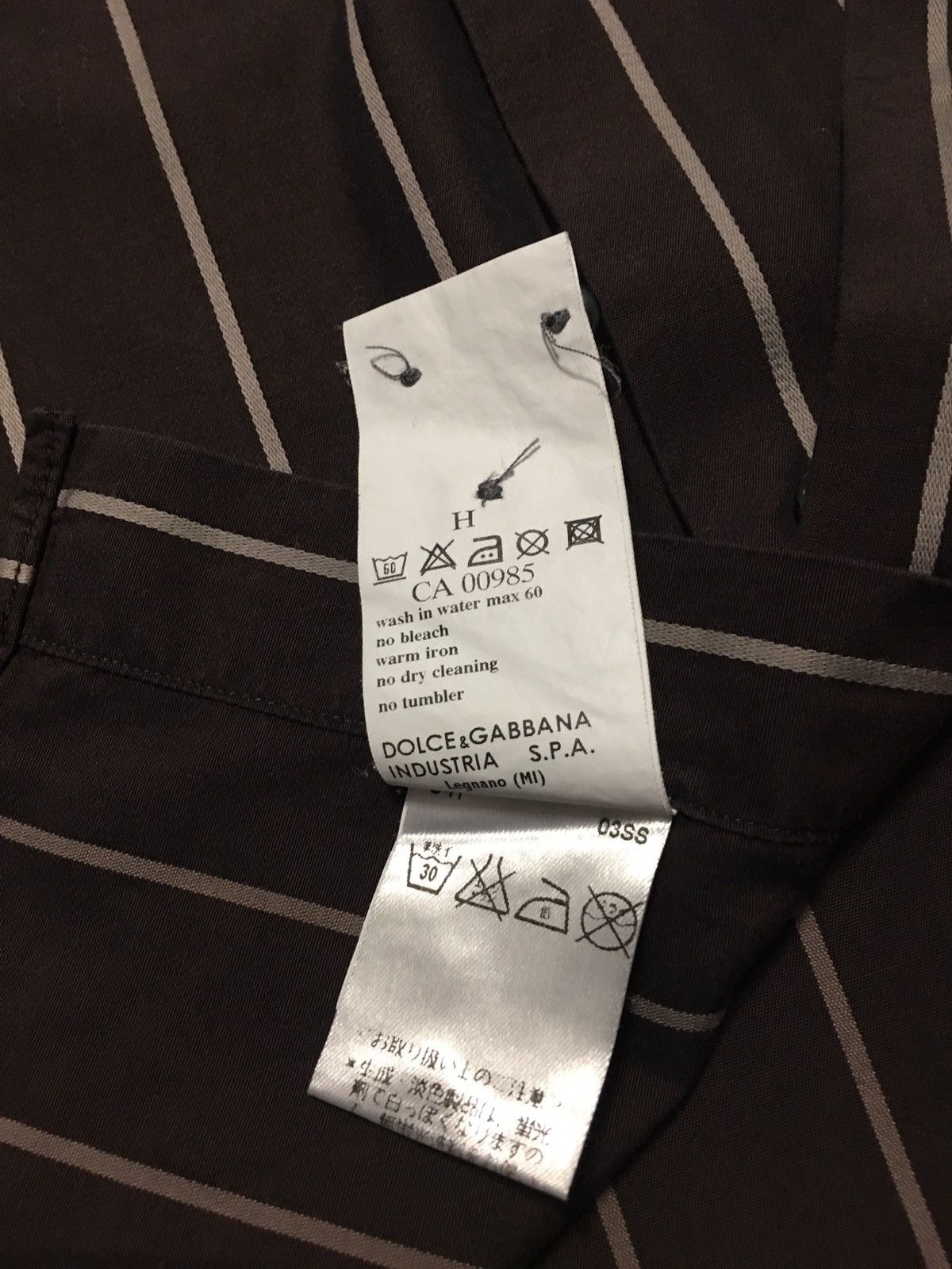 Dolce & Gabbana Dolce & Gabbana Brown Stiped Mens Shirt 16.5 / 42 Size US L / EU 52-54 / 3 - 9 Thumbnail