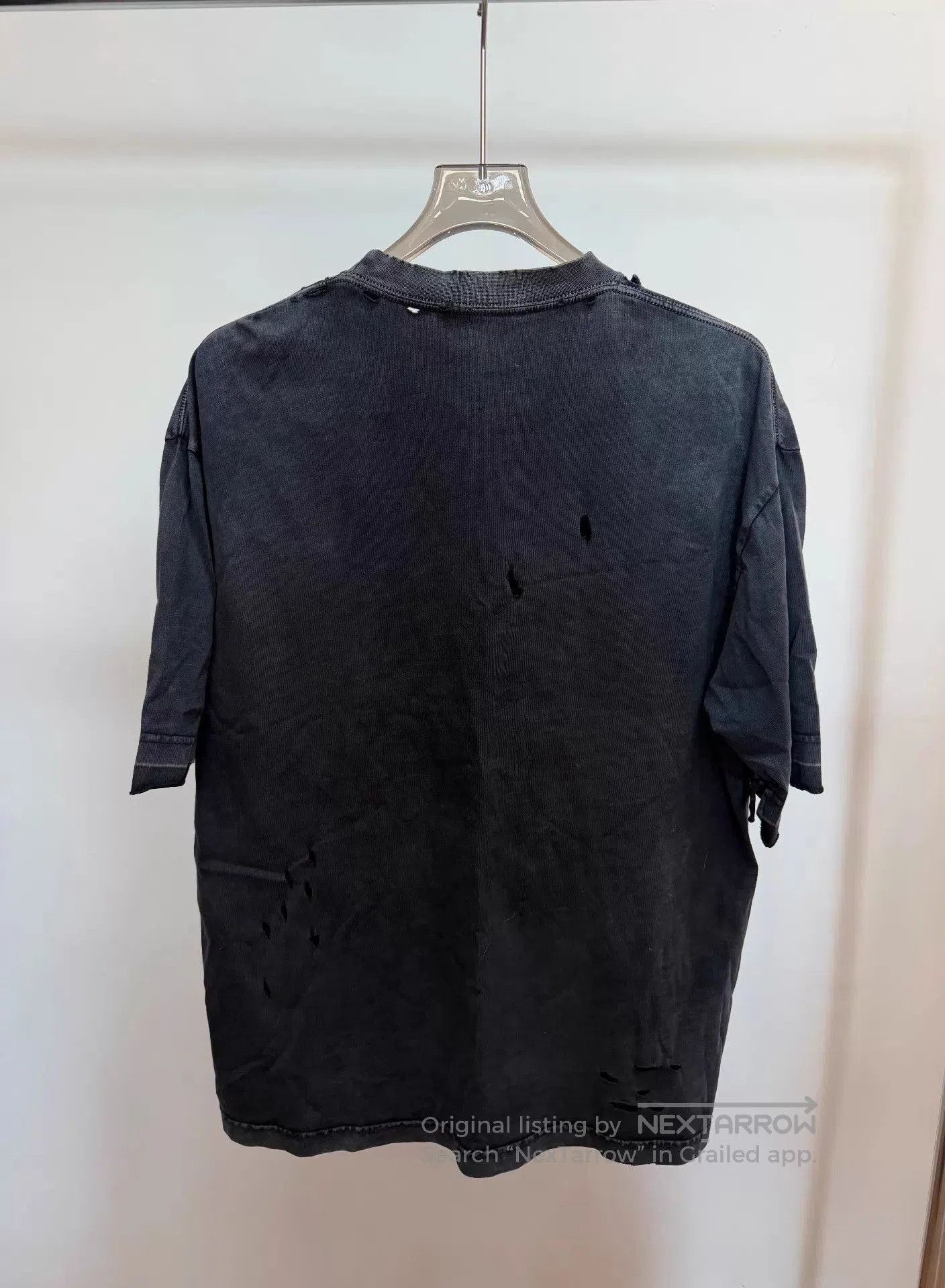 Balenciaga Distressed Graphic Short-Sleeve T-Shirt. Size US S / EU 44-46 / 1 - 2 Thumbnail