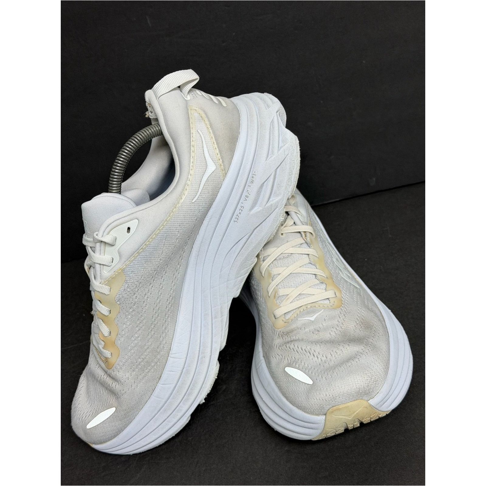 Hoka Hoka Bondi 8 Men's Size 10 D White Athletic Running Shoes Size US 10 / EU 43 - 3 Thumbnail
