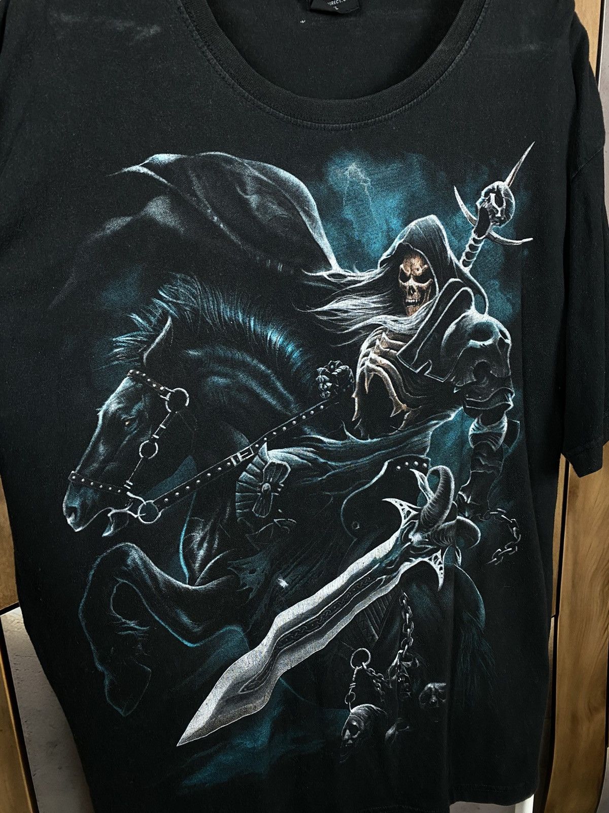 Vintage 💀Vintage T-Shirt Spiral Skeleton Horror VTG Tee💀 Size US XXL / EU 58 / 5 - 3 Thumbnail