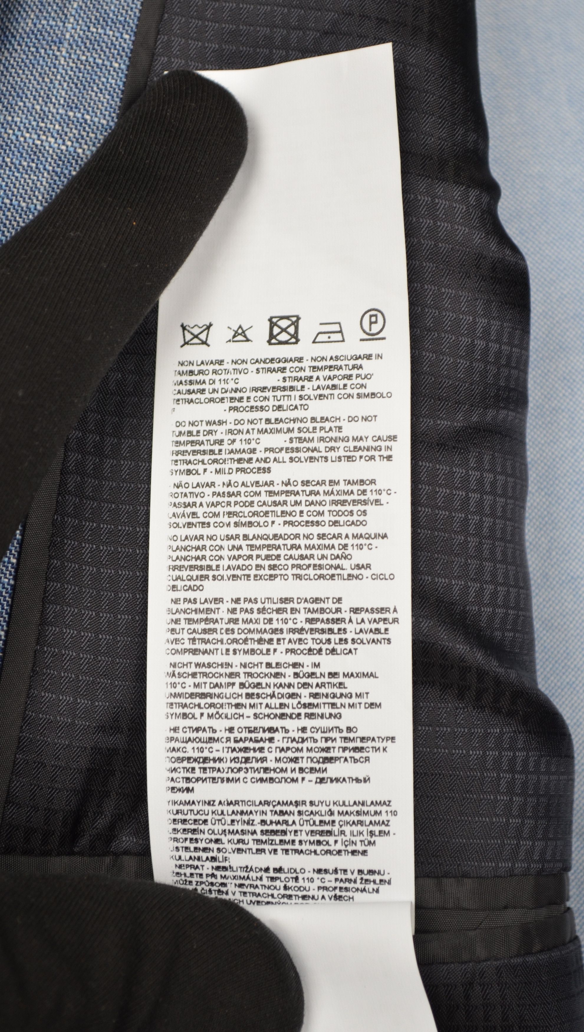 Designer × Emporio Armani Emporio Armani G Line Blue Jacket Blazer US48 Slim Fit Size 48S - 17 Thumbnail