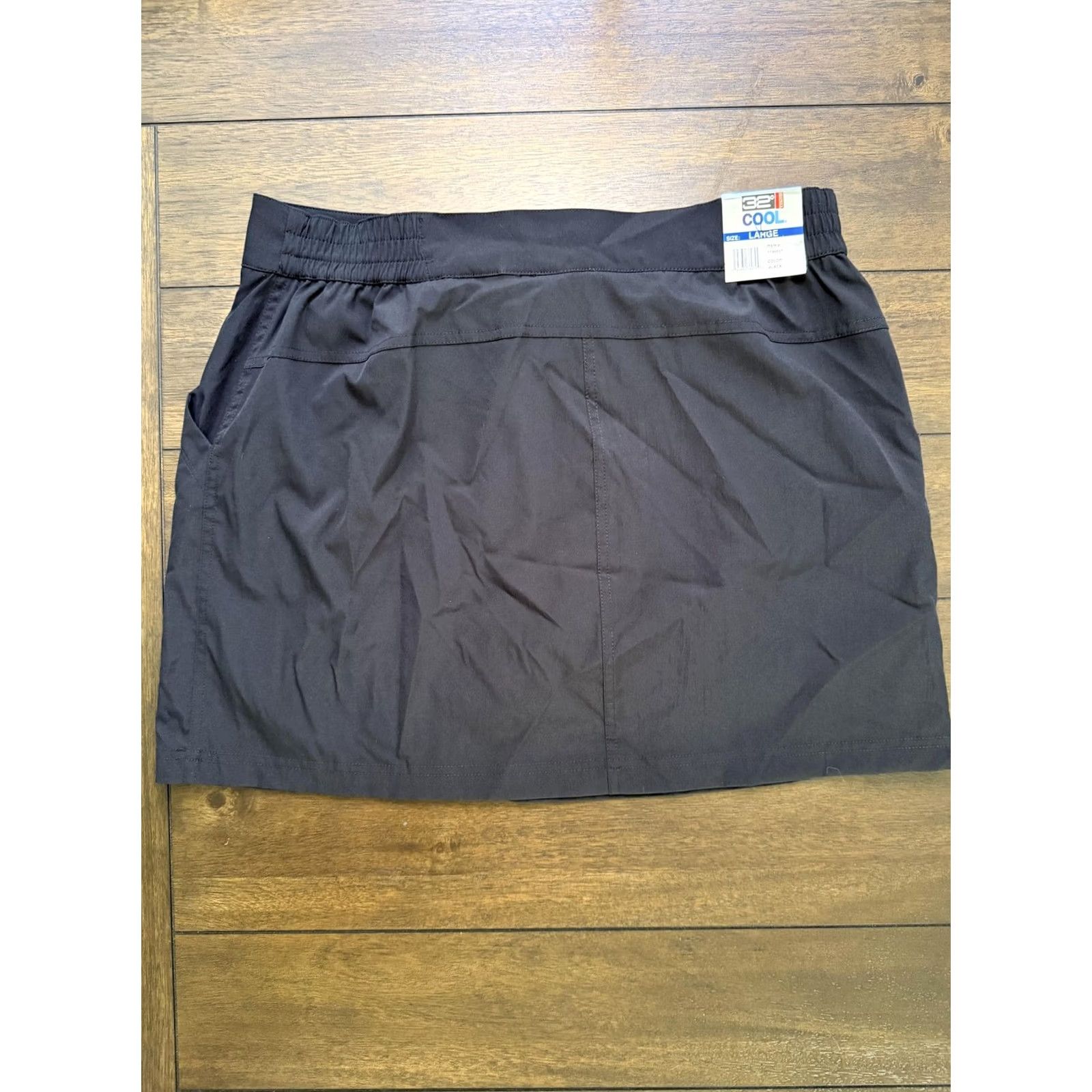 Vintage 32 Degrees COOL Skort Womens L Black Elastic Waist Pockets Zip Pocket Lightweight Active Golf Tennis Skirt Short Size 36" / US 14 / IT 50 - 6 Thumbnail