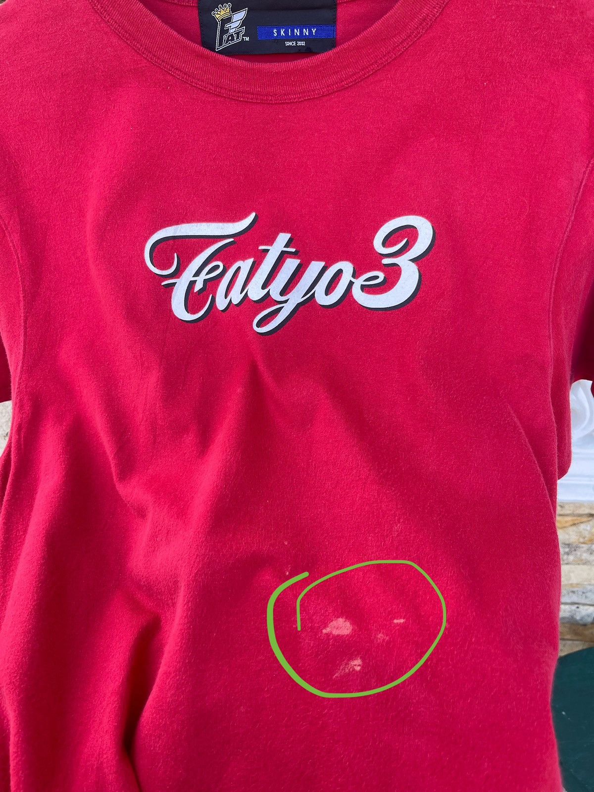 Fat Tokyo Rare🔥Vintage 02’ y2k Fatyo3 Spellout Logo T-Shirt Size US L / EU 52-54 / 3 - 8 Thumbnail
