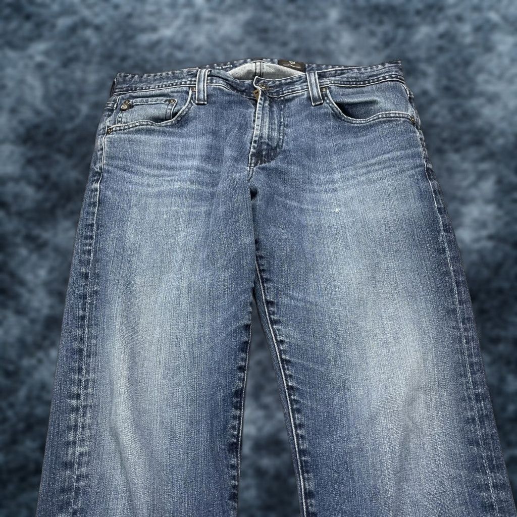 Vintage AG Adriano Goldschmied The Tellis Jeans Slim Straight 32x31 Blue Denim Stretch Mens Modern Straight Leg Size US 32 / EU 48 - 1 Thumbnail