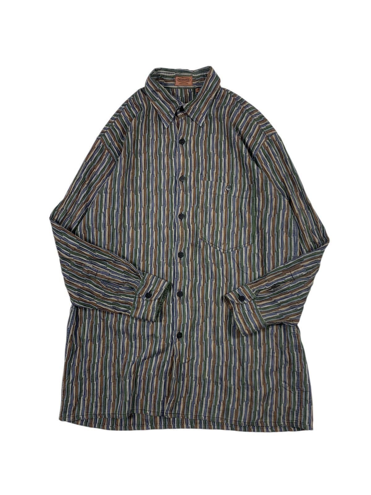 Missoni × Vintage Vintage missoni button up shirt Size US L / EU 52-54 / 3 - 2 Thumbnail