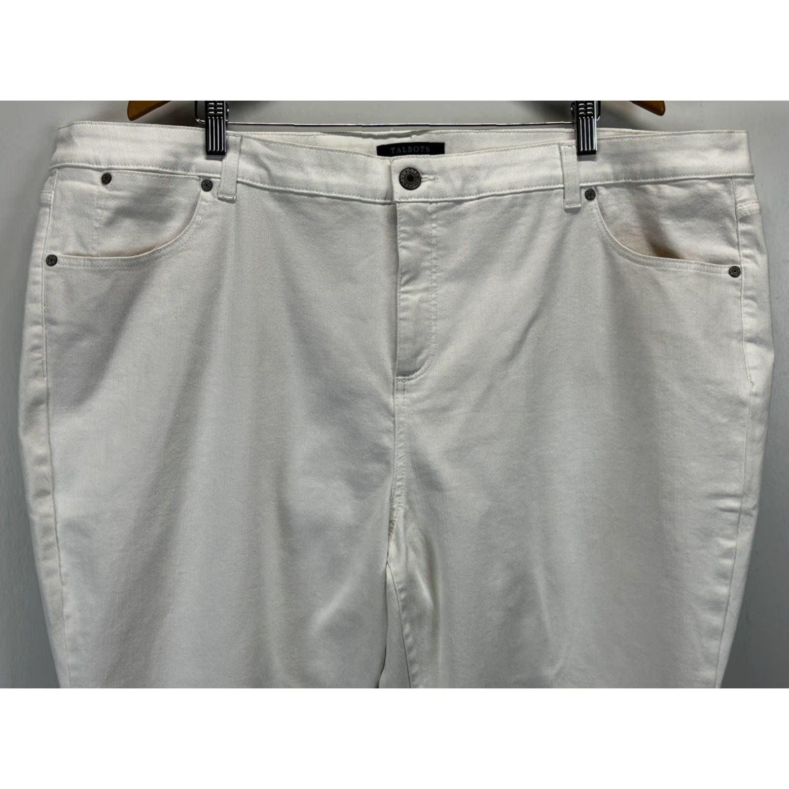 Talbots Talbots Plus Size 26W White Crop Jegging Jeans Womens Size 26" / US 2 / IT 38 - 2 Thumbnail