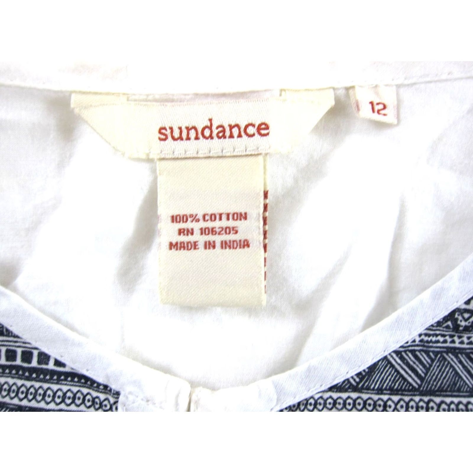 Vintage Sundance Blouse Shirt 100% Cotton White Button Down Long Sleeve Tunic 12 Womens Size XL / US 12-14 / IT 48-50 - 4 Thumbnail