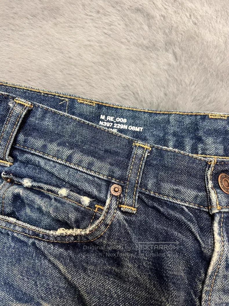 Celine CELINE Rippled Water Wash Distressed Straight Blue Denim J Size US 30 / EU 46 - 3 Thumbnail