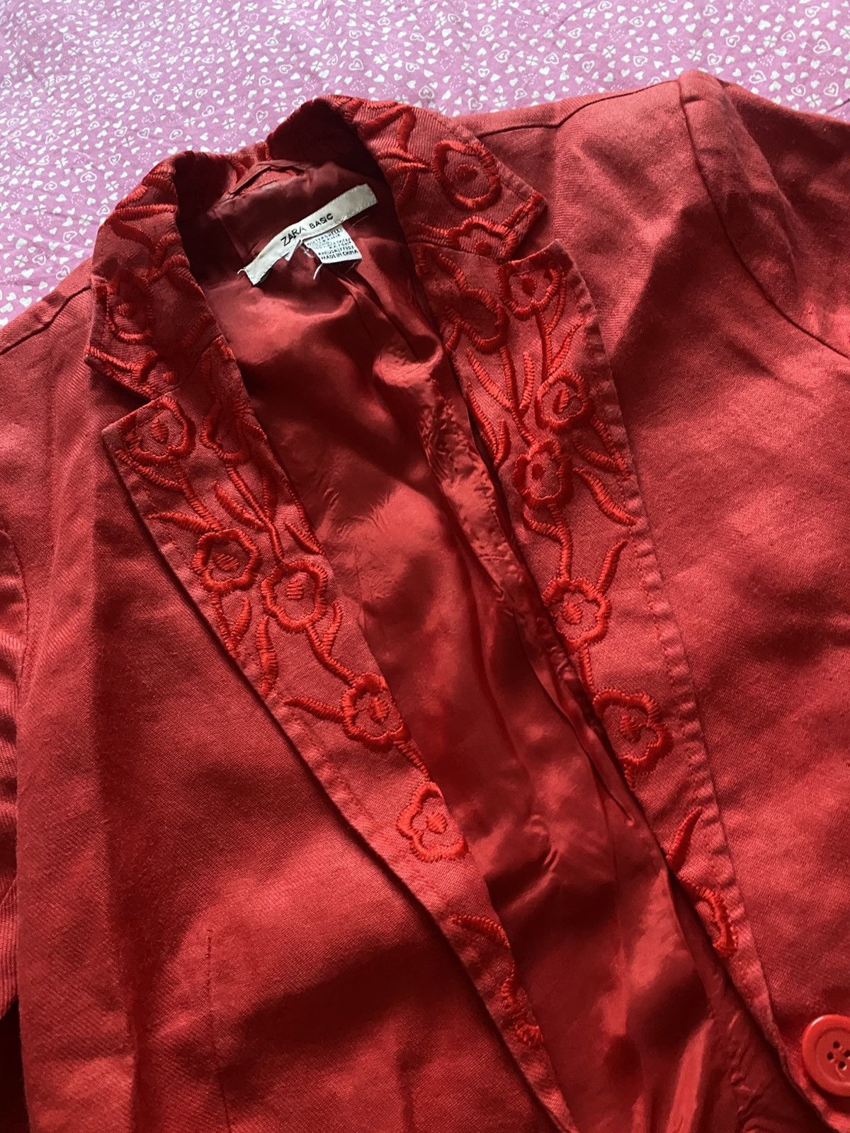 Zara Very vintage zara jacket with flower details Size M / US 6-8 / IT 42-44 - 5 Thumbnail